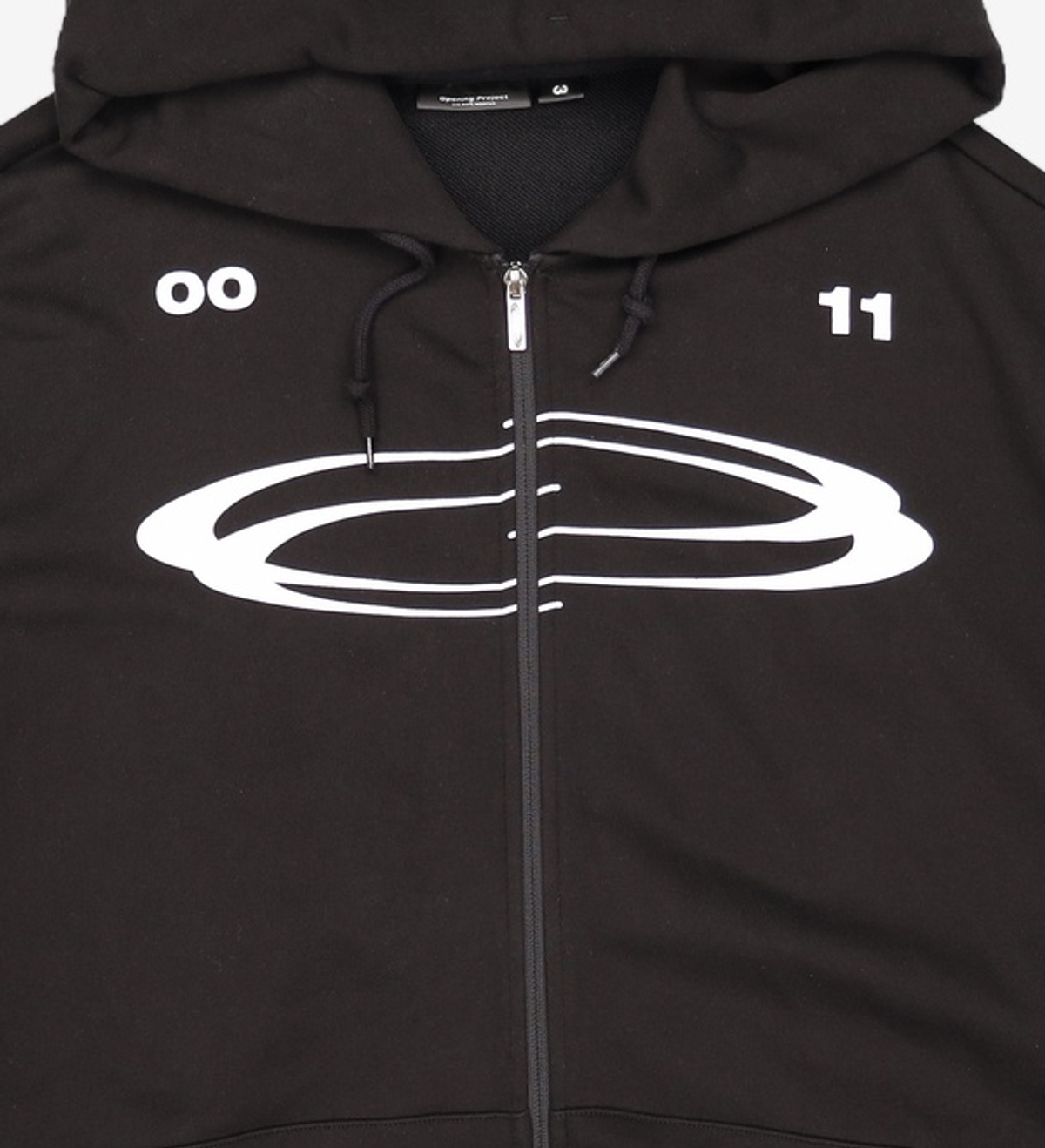 오프닝프로젝트(OPENING PROJECT) Symbol Logo Zip Hoodie - Black 3
