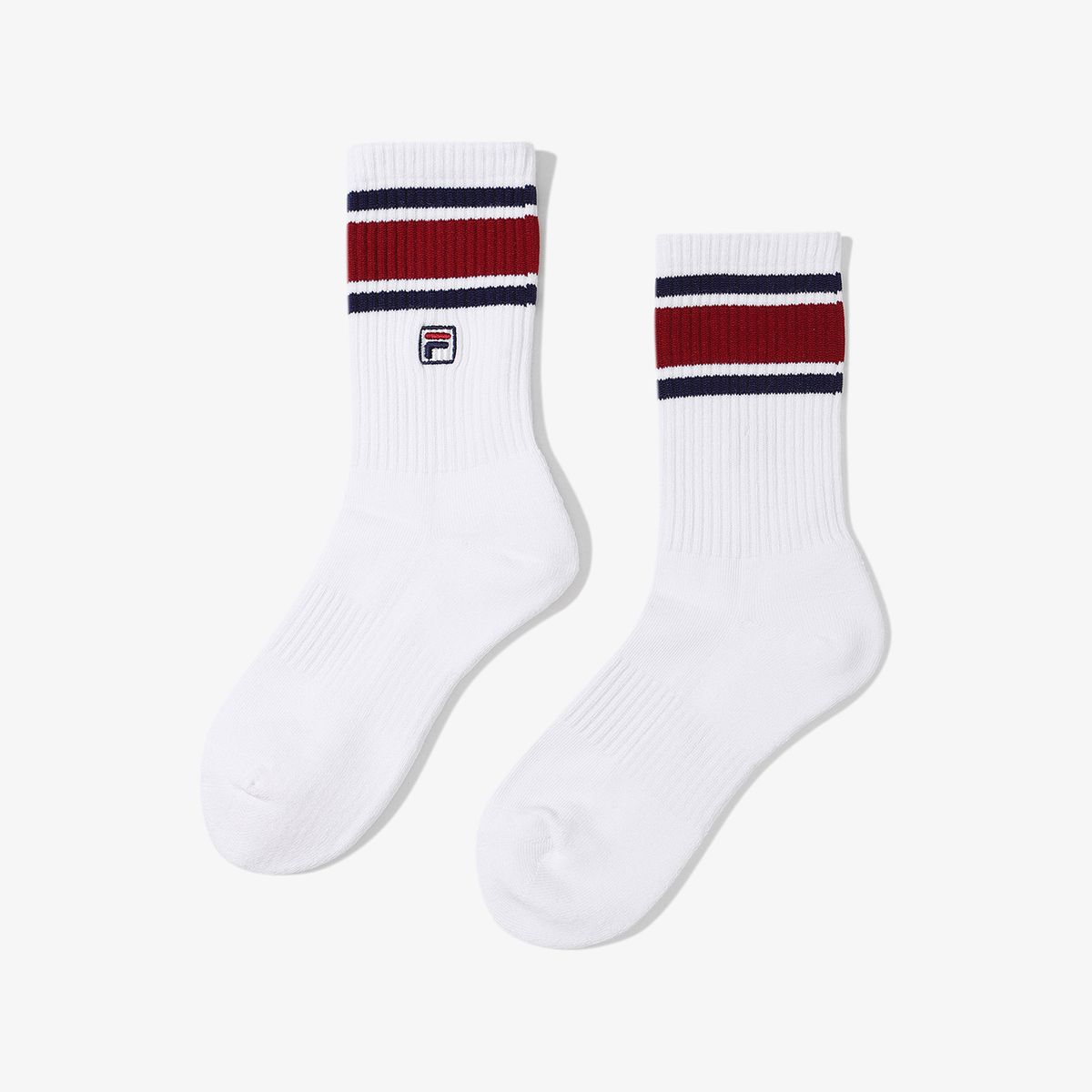 휠라(FILA) 유니 F박스 스트라이프 크루삭스(FS263SC02X003472)