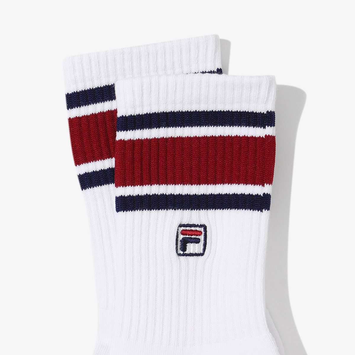 휠라(FILA) 유니 F박스 스트라이프 크루삭스(FS263SC02X003472)