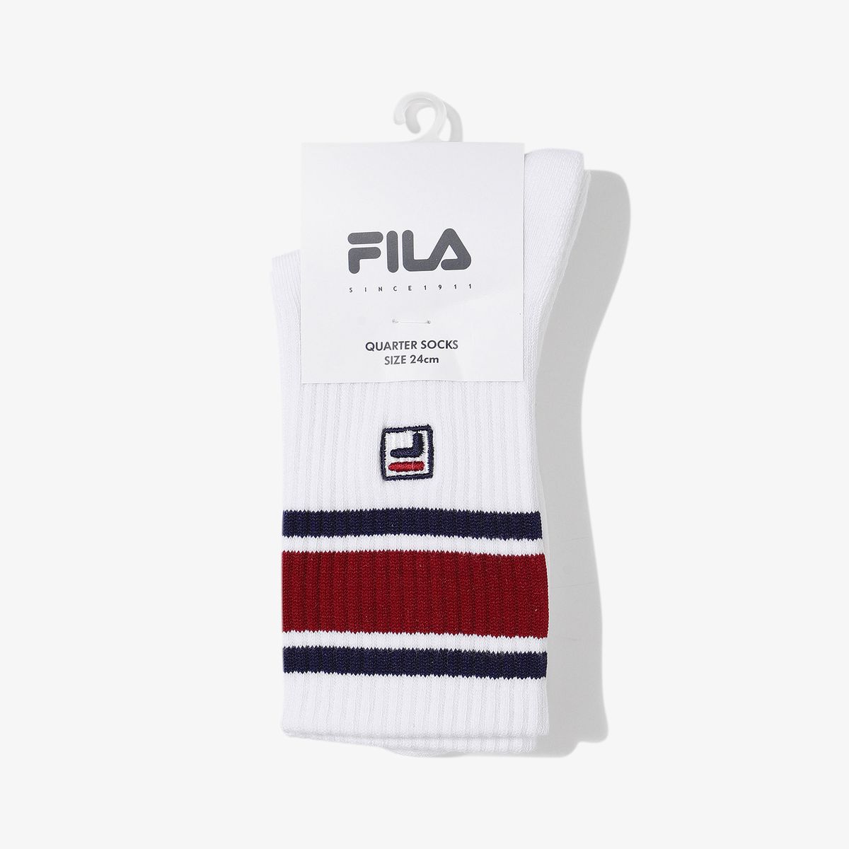 휠라(FILA) 유니 F박스 스트라이프 크루삭스(FS263SC02X003472)