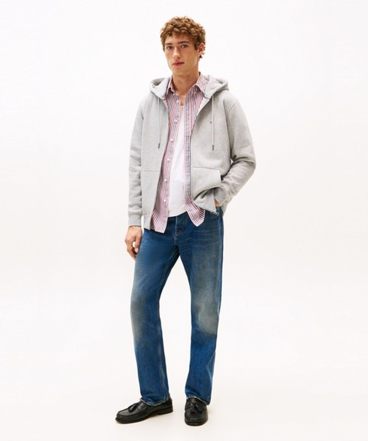 타미힐피거(TOMMY HILFIGER) 플래그 로고 후디 집업 (T12G7TKJ150MT1P01)