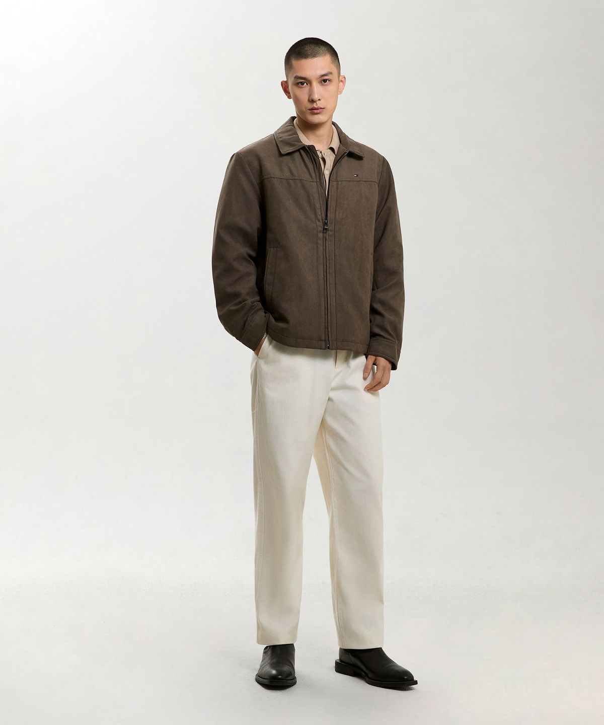 타미힐피거(TOMMY HILFIGER) 카라 스웨이드 자켓 (T12G6WOT704ML1M04)