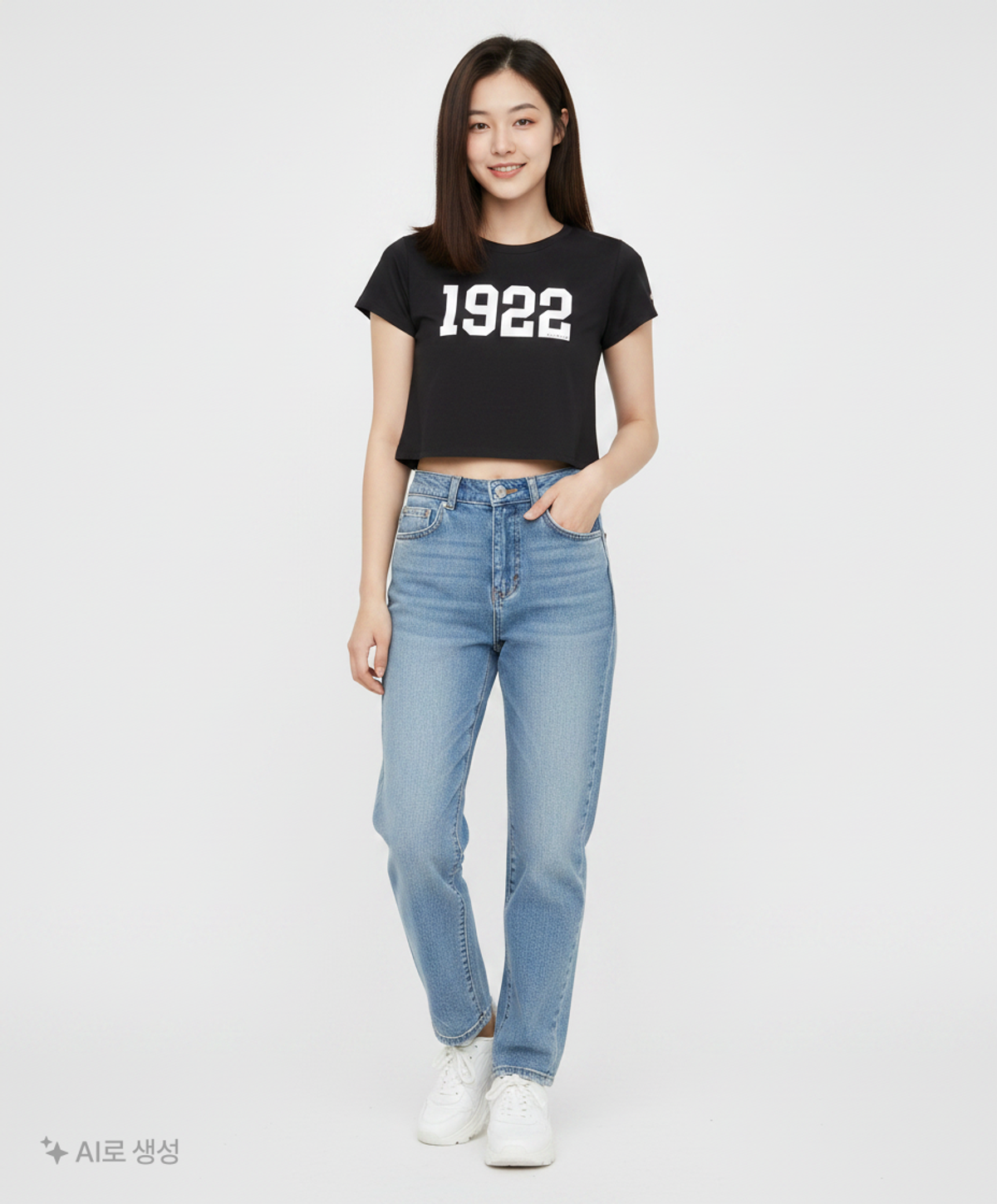 디키즈(DICKIES) 1922 크롭 티셔츠 Black S