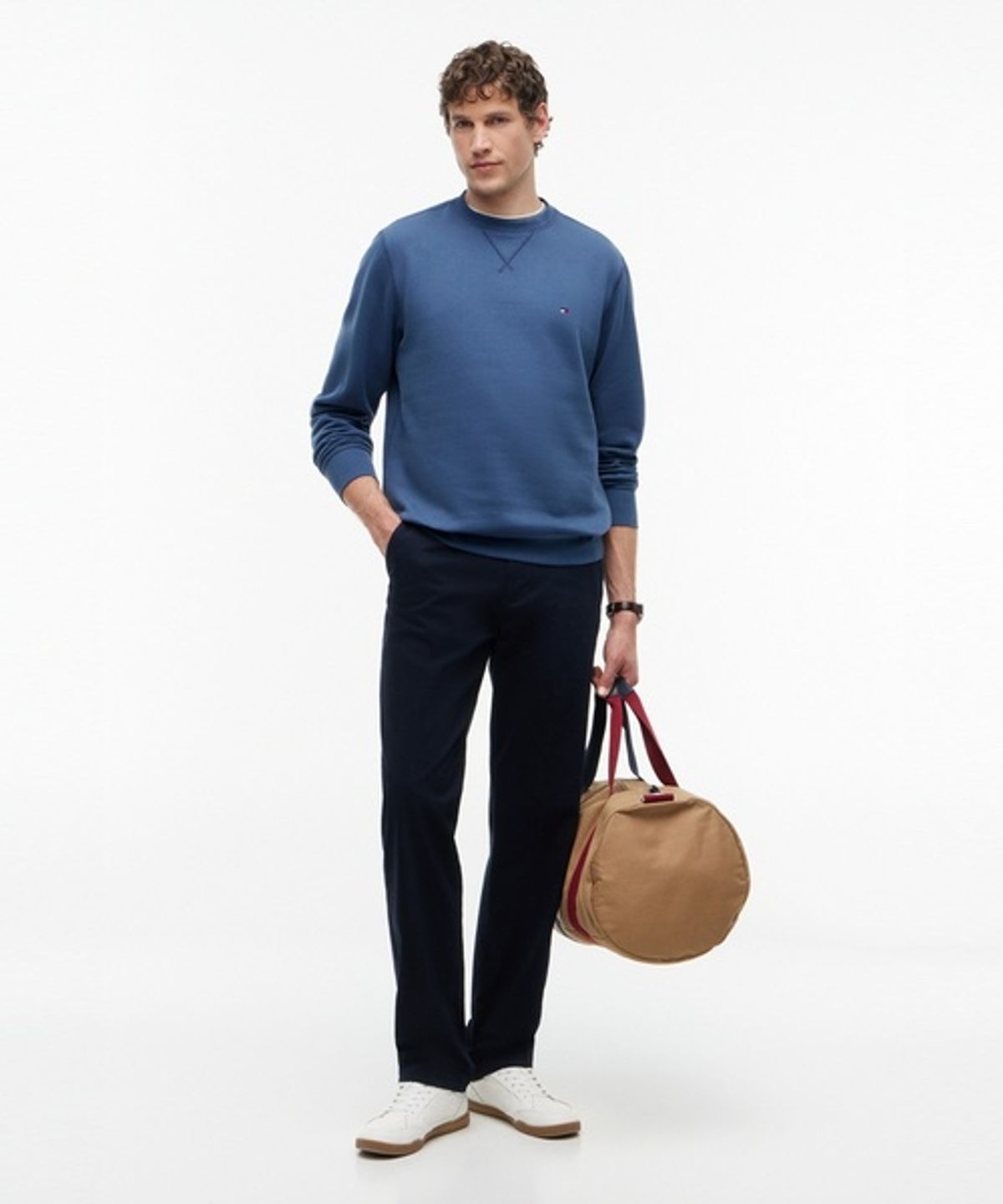 타미힐피거(TOMMY HILFIGER) [UNISEX] 에센셜 플리스 크루넥 탑 (T12G7TPO840MT3DBZ)