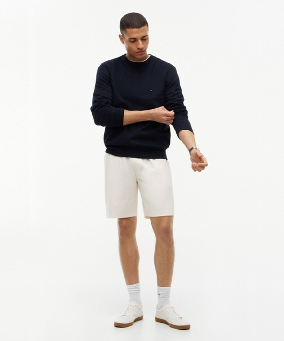타미힐피거(TOMMY HILFIGER) [UNISEX] 에센셜 플리스 크루넥 탑 (T12G7TPO840MT3DW5)