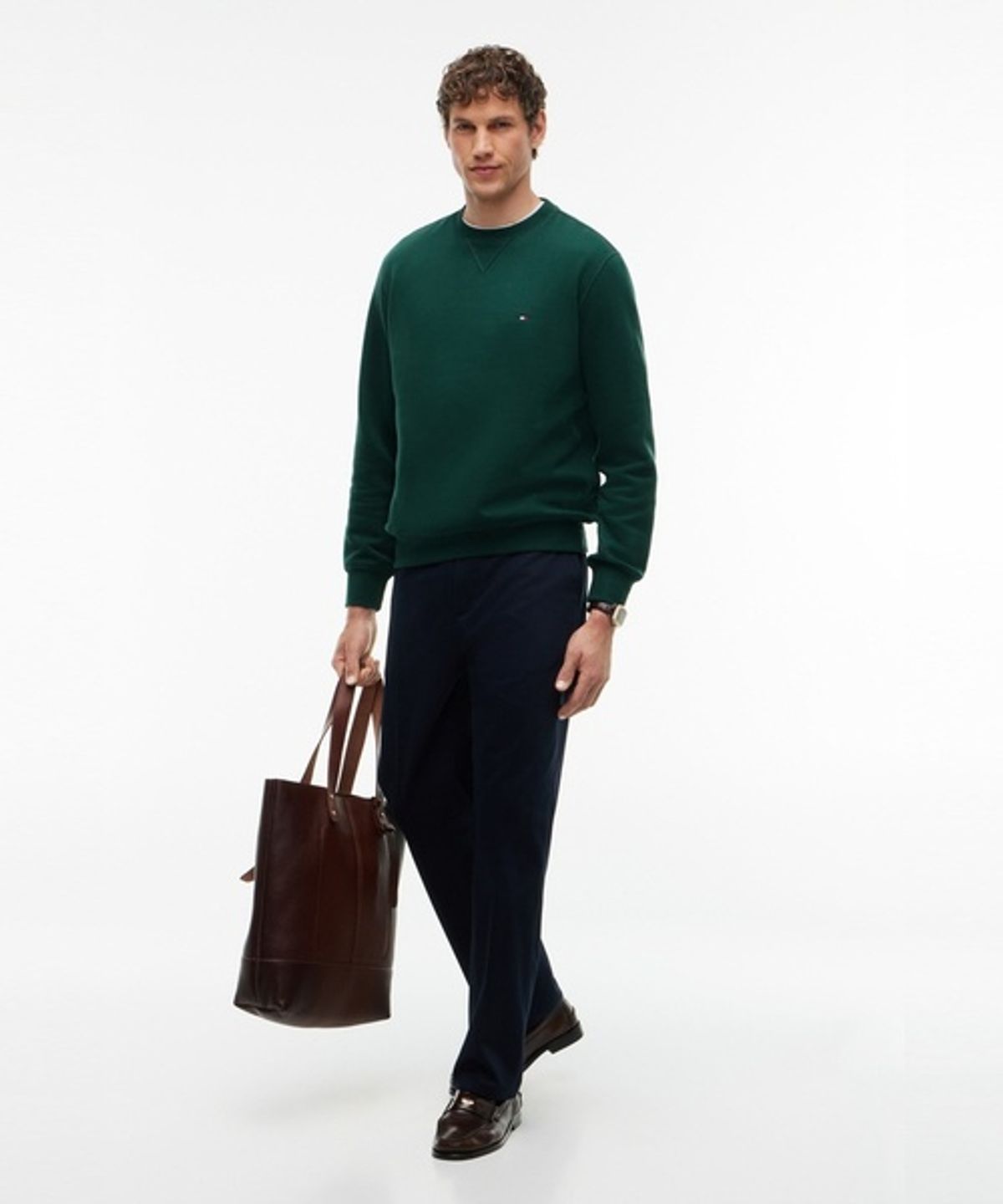 타미힐피거(TOMMY HILFIGER) [UNISEX] 에센셜 플리스 크루넥 탑 (T12G7TPO840MT3L6K)