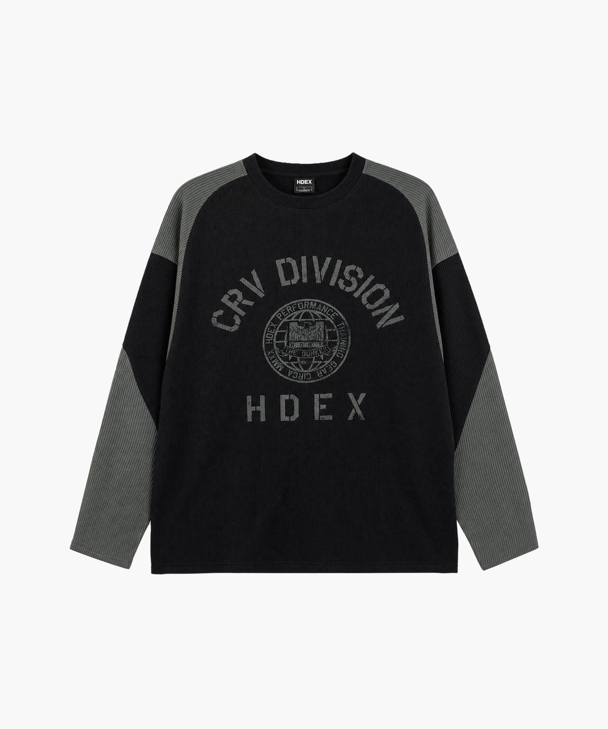 에이치덱스(HDEX) 디비전 와플 커브드 롱 슬리브 (Black)