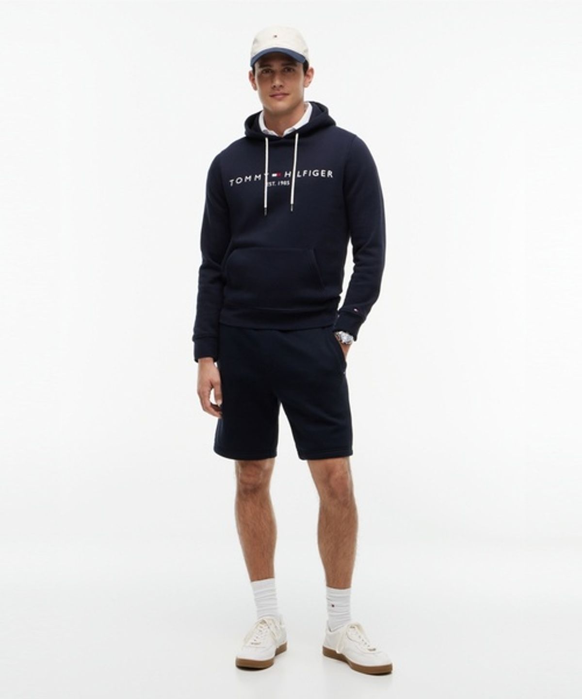 타미힐피거(TOMMY HILFIGER) [UNISEX] 코어 타미 로고 후디 (T12G7TPO850MT3403)