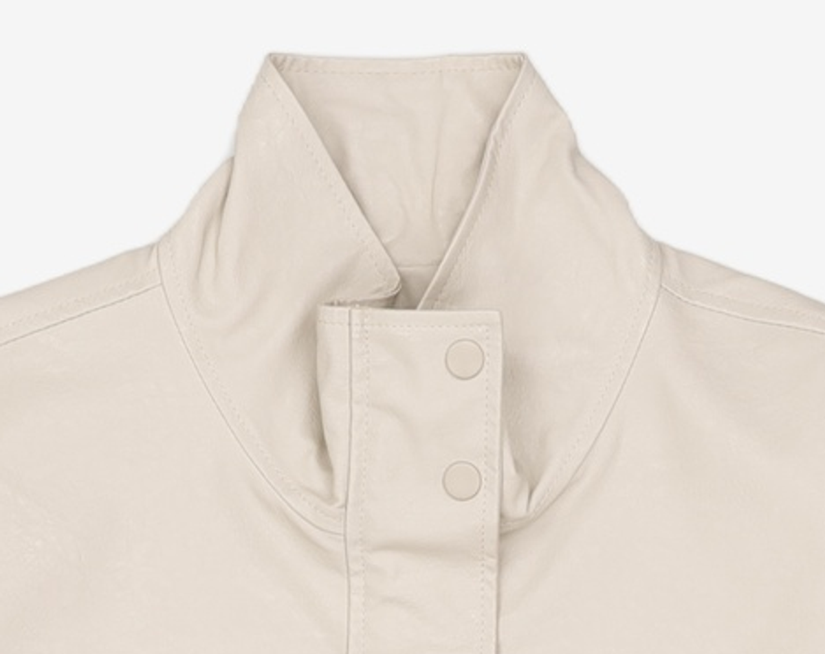 미쏘(MIXXO) 하이넥 비건레더자켓 MIWJLCT12C M