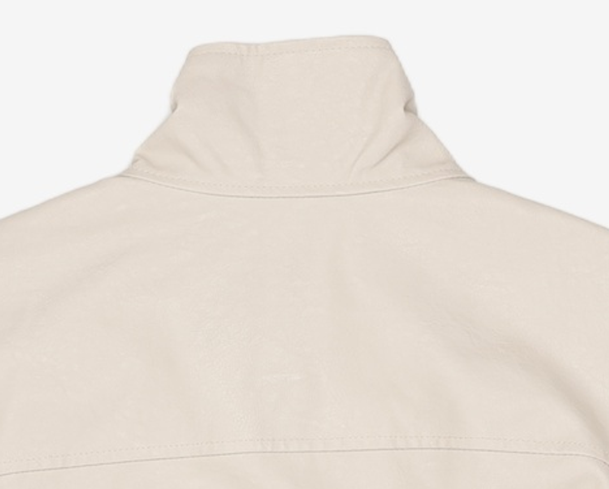 미쏘(MIXXO) 하이넥 비건레더자켓 MIWJLCT12C M