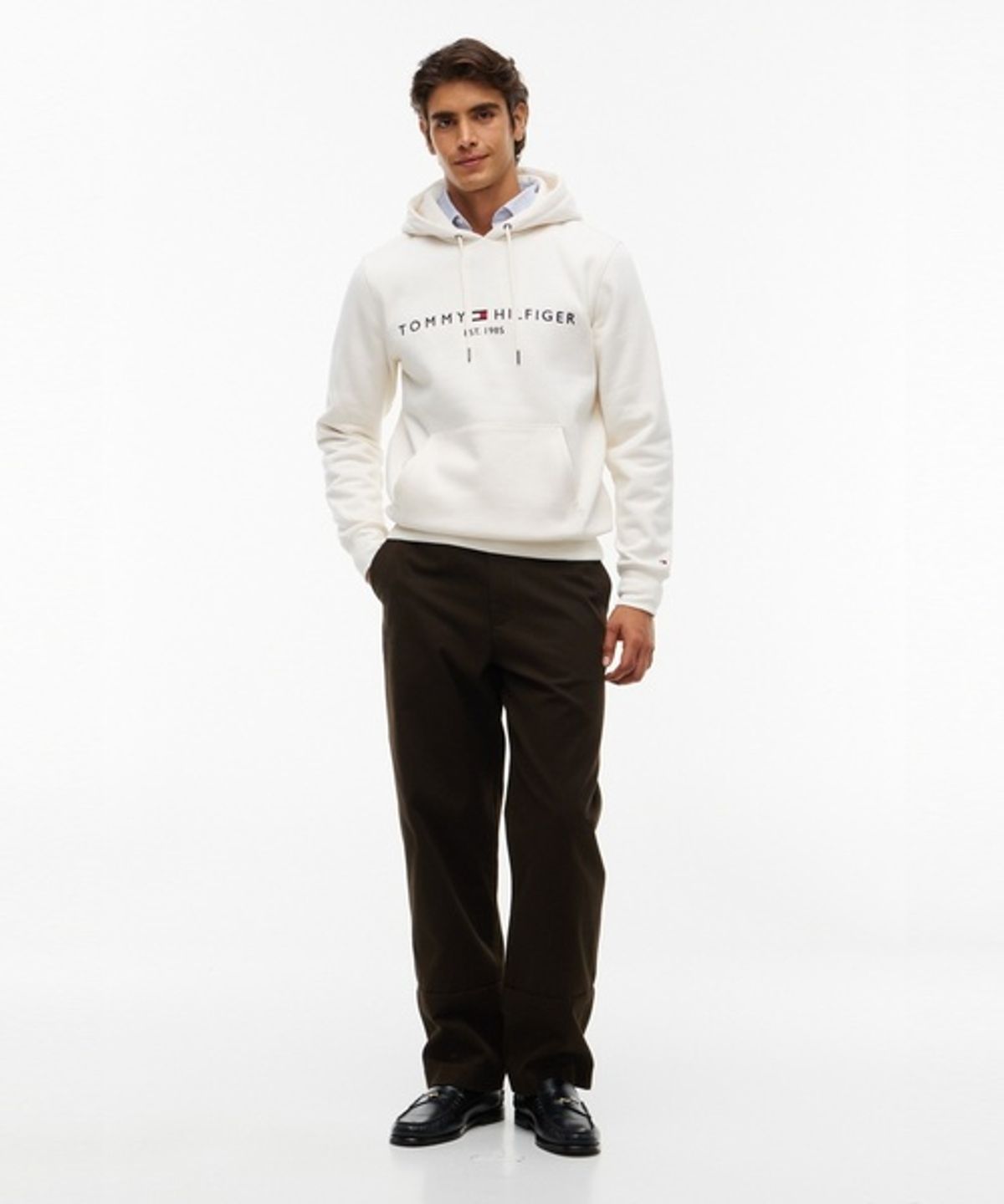 타미힐피거(TOMMY HILFIGER) [UNISEX] 코어 타미 로고 후디 (T12G7TPO850MT3Z00)
