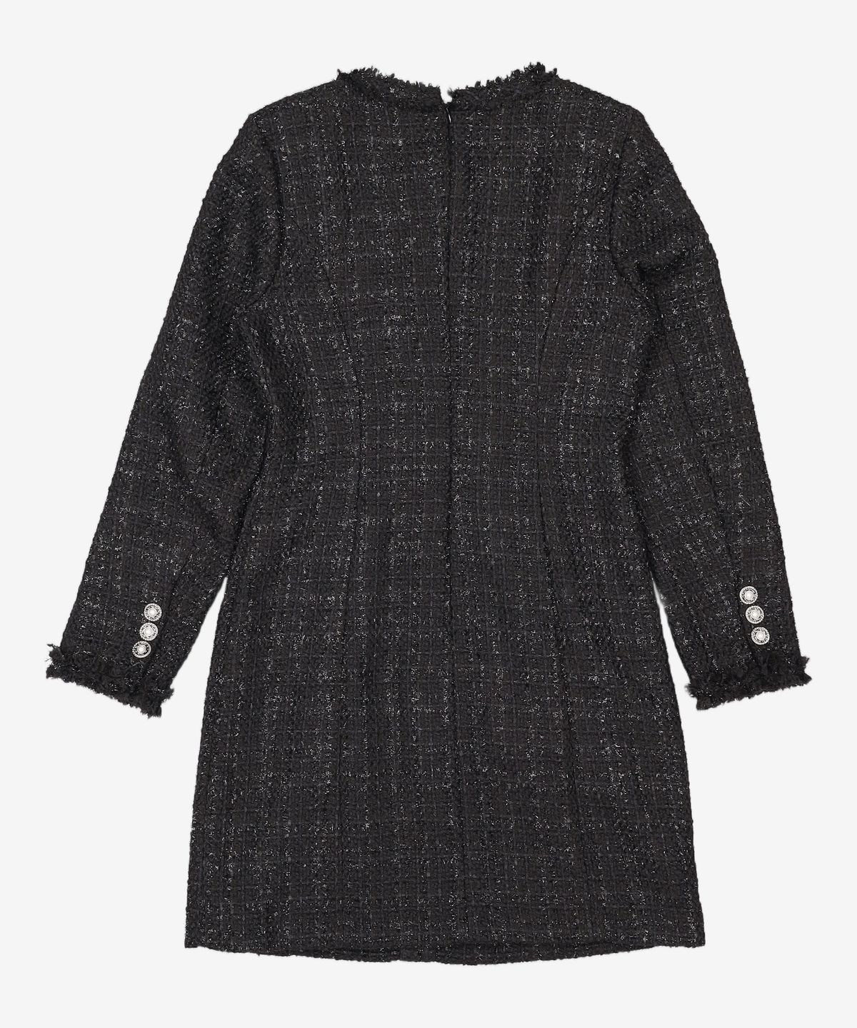 룩캐스트(LOOKAST) 블랙 라운드 트위드 원피스 / BLACK ROUND TWEED DRESS S