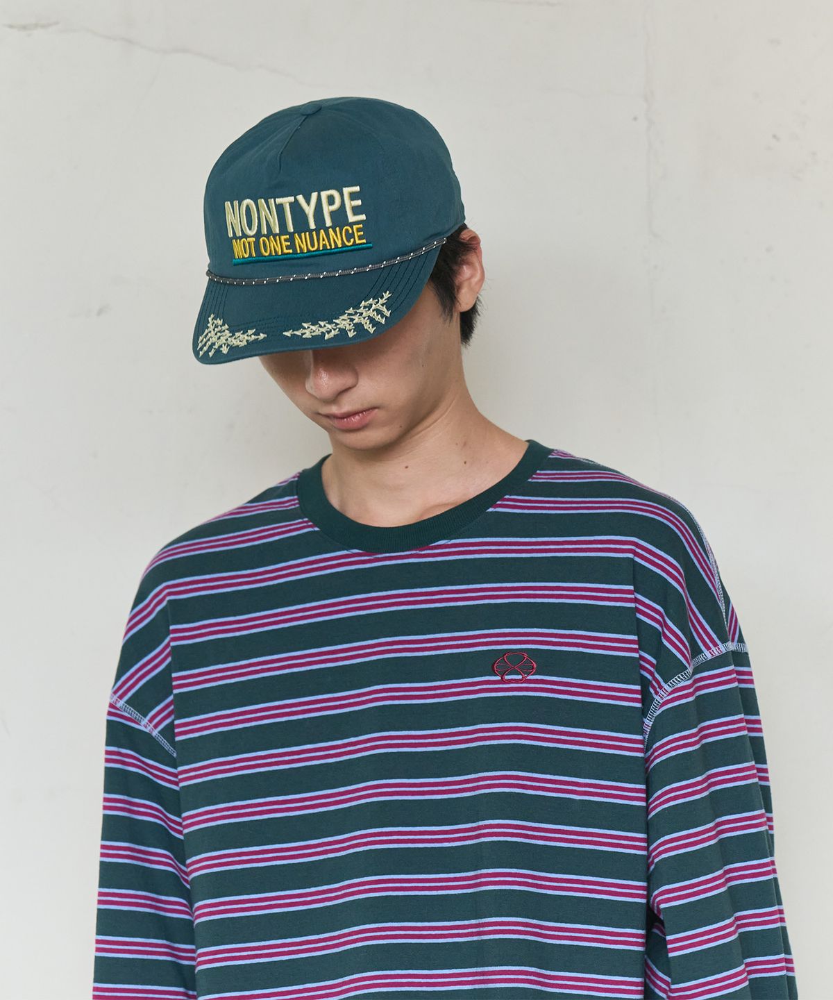논타입(NONTYPE) ARCHIVE MESSAGE WASHED CAP (TEAL GREEN)