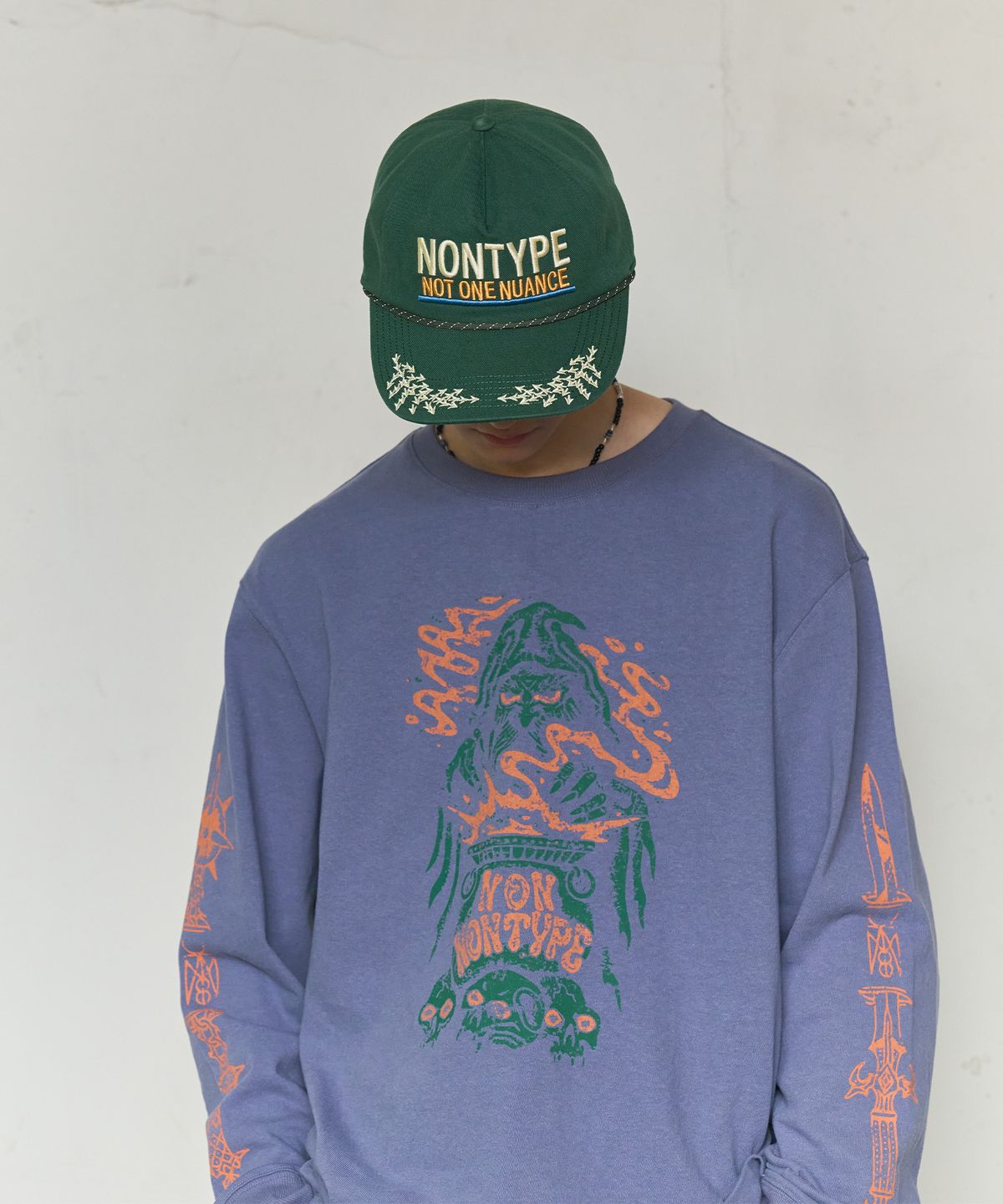 논타입(NONTYPE) ARCHIVE MESSAGE WASHED CAP (GREEN)