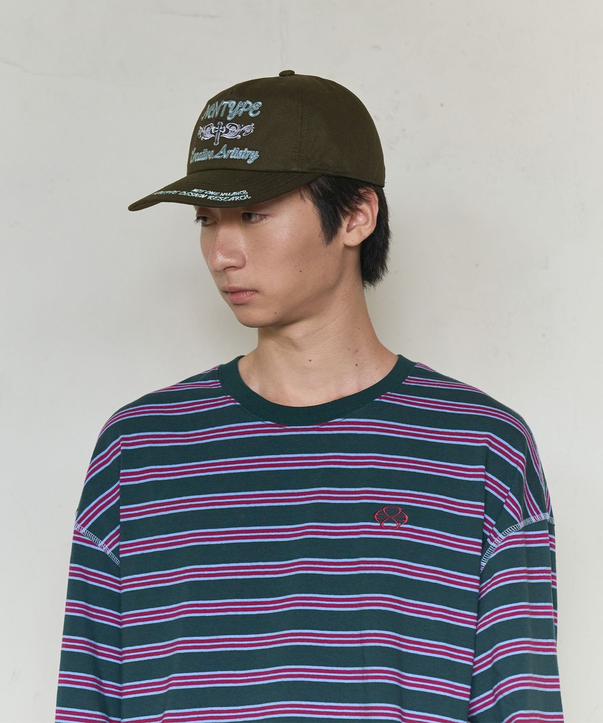 논타입(NONTYPE) SIGNATURE SYM WASHED CAP (BLACK)