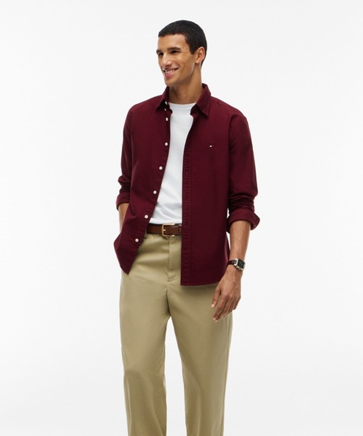 타미힐피거(TOMMY HILFIGER) [Asian fit] 헤리티지 옥스포드 솔리드 셔츠 (T12G7WSH010MT2VLP)