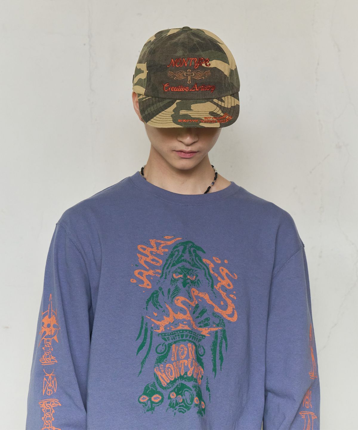 논타입(NONTYPE) SIGNATURE SYM WASHED CAP (CAMO)