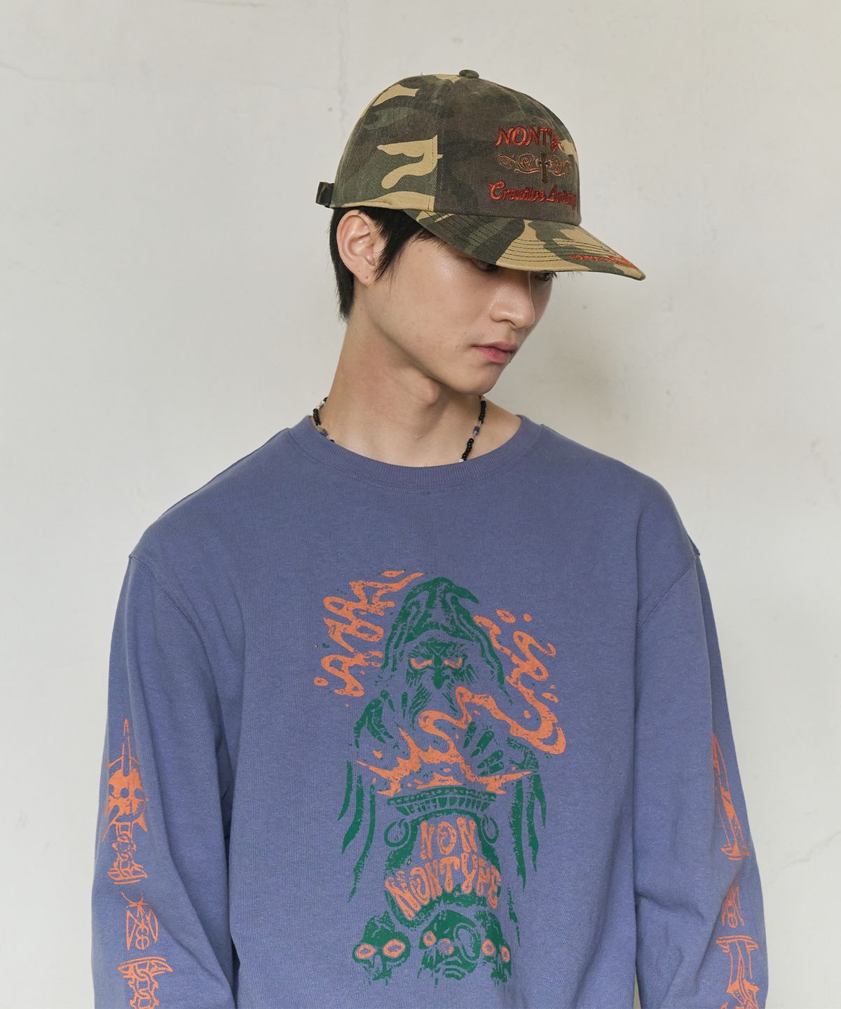 논타입(NONTYPE) SIGNATURE SYM WASHED CAP (CAMO)
