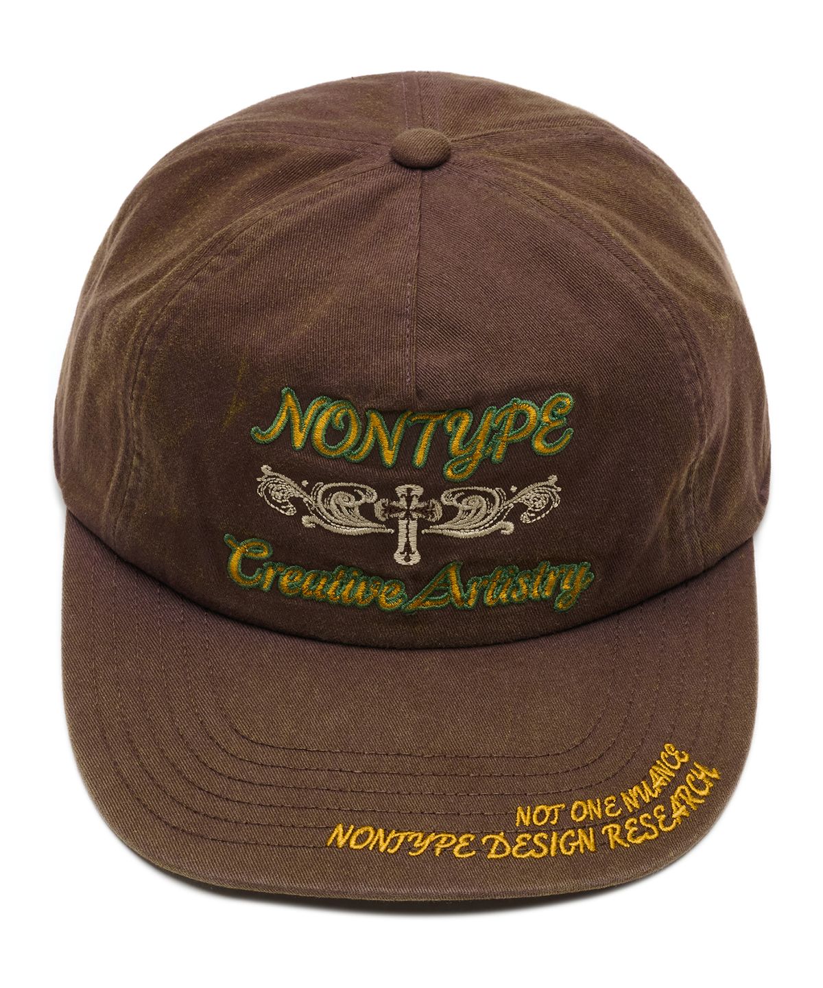 논타입(NONTYPE) SIGNATURE SYM WASHED CAP (BROWN)