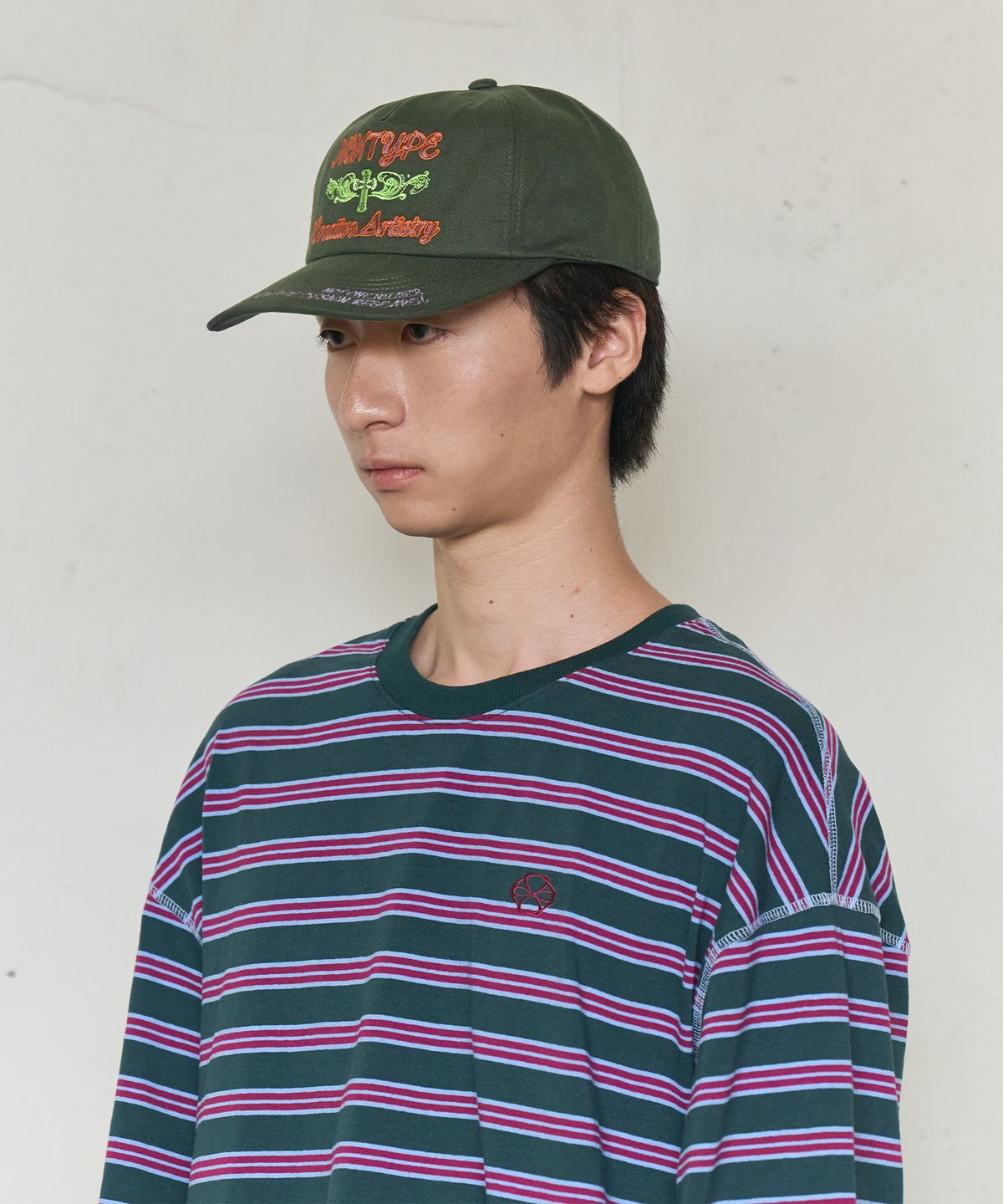 논타입(NONTYPE) SIGNATURE SYM WASHED CAP (CHARCOAL)