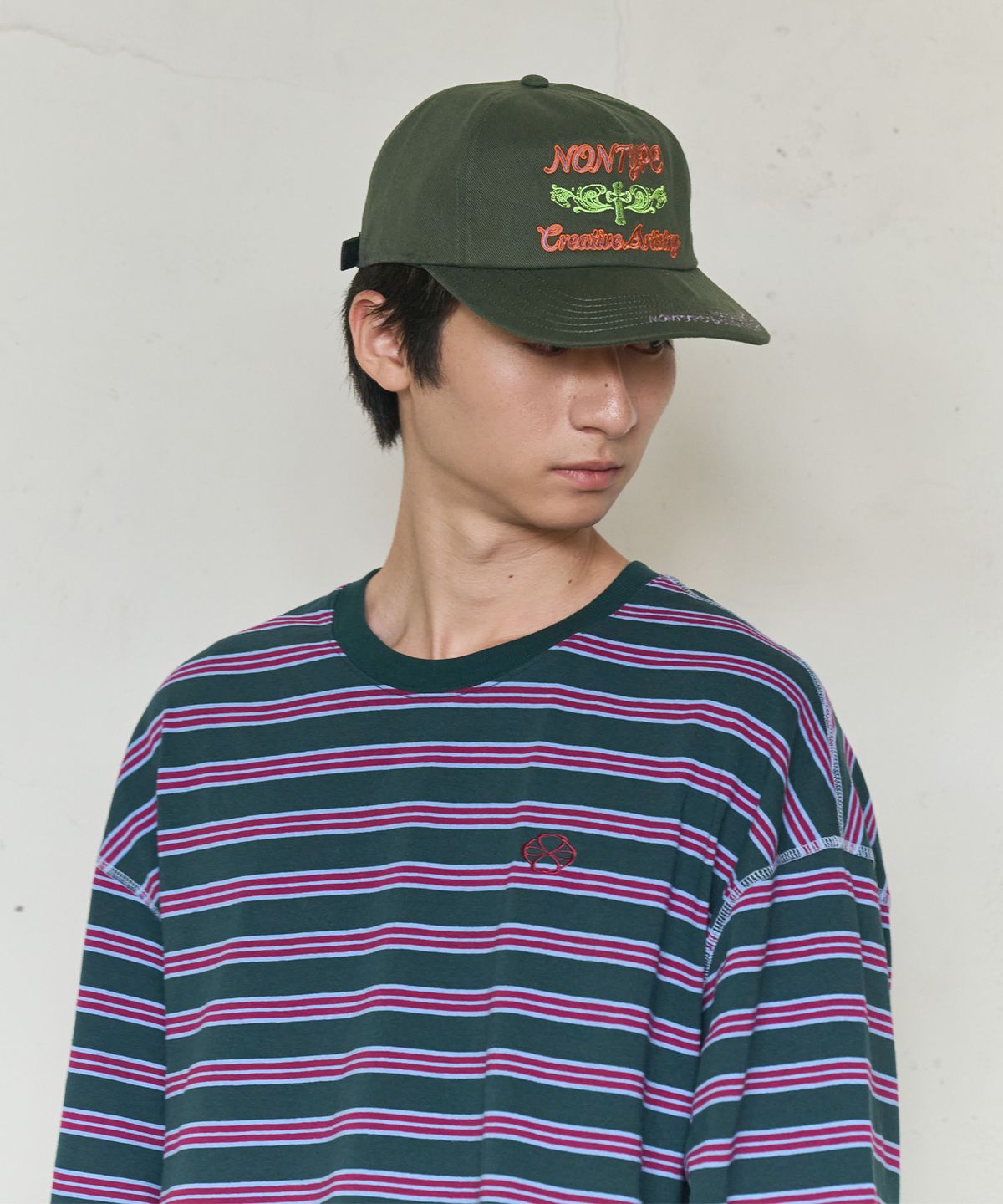 논타입(NONTYPE) SIGNATURE SYM WASHED CAP (CHARCOAL)