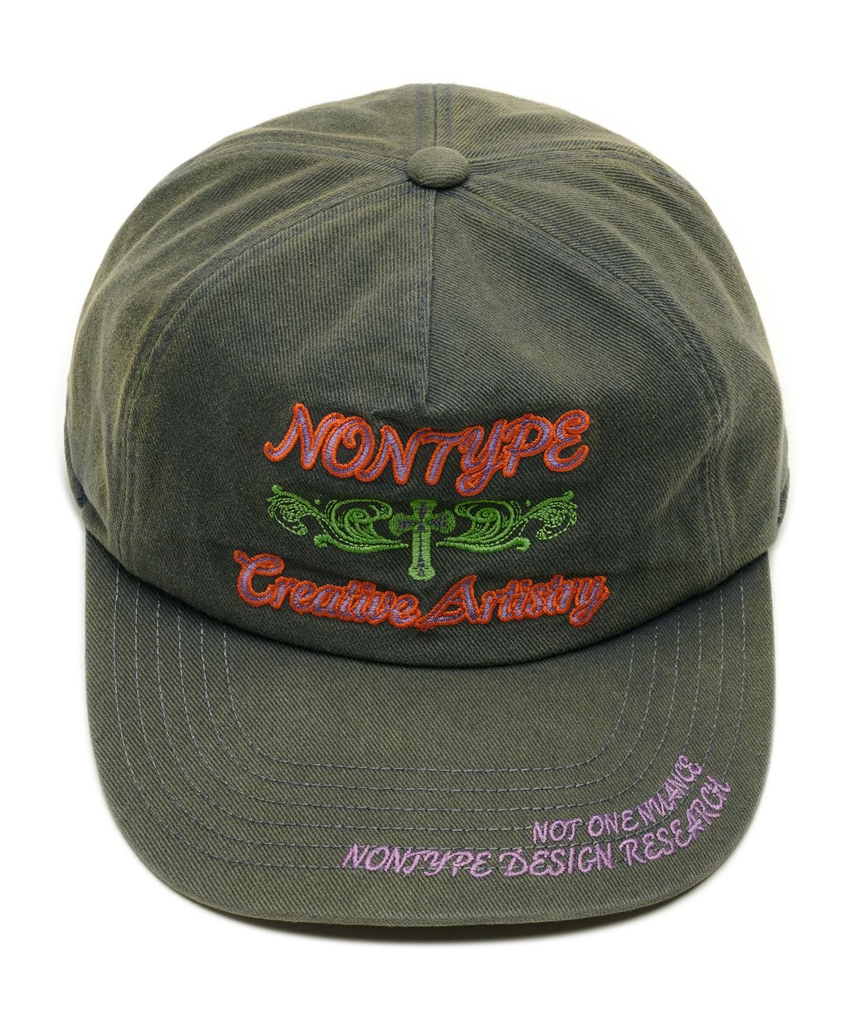 논타입(NONTYPE) SIGNATURE SYM WASHED CAP (CHARCOAL)