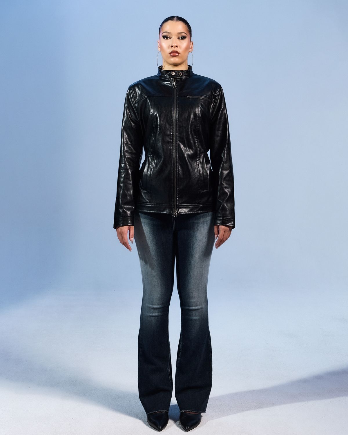 쿨시스(COOLSIS) CS SNAP LEATHER JACKET-029