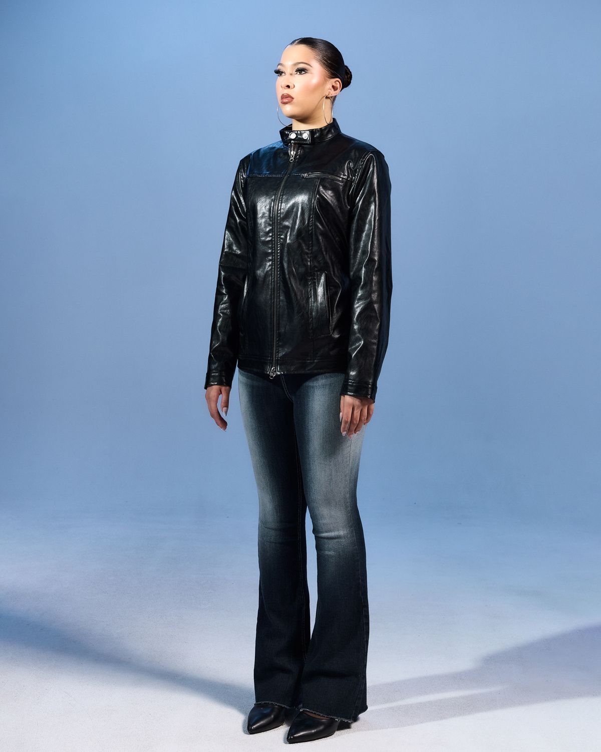 쿨시스(COOLSIS) CS SNAP LEATHER JACKET-029