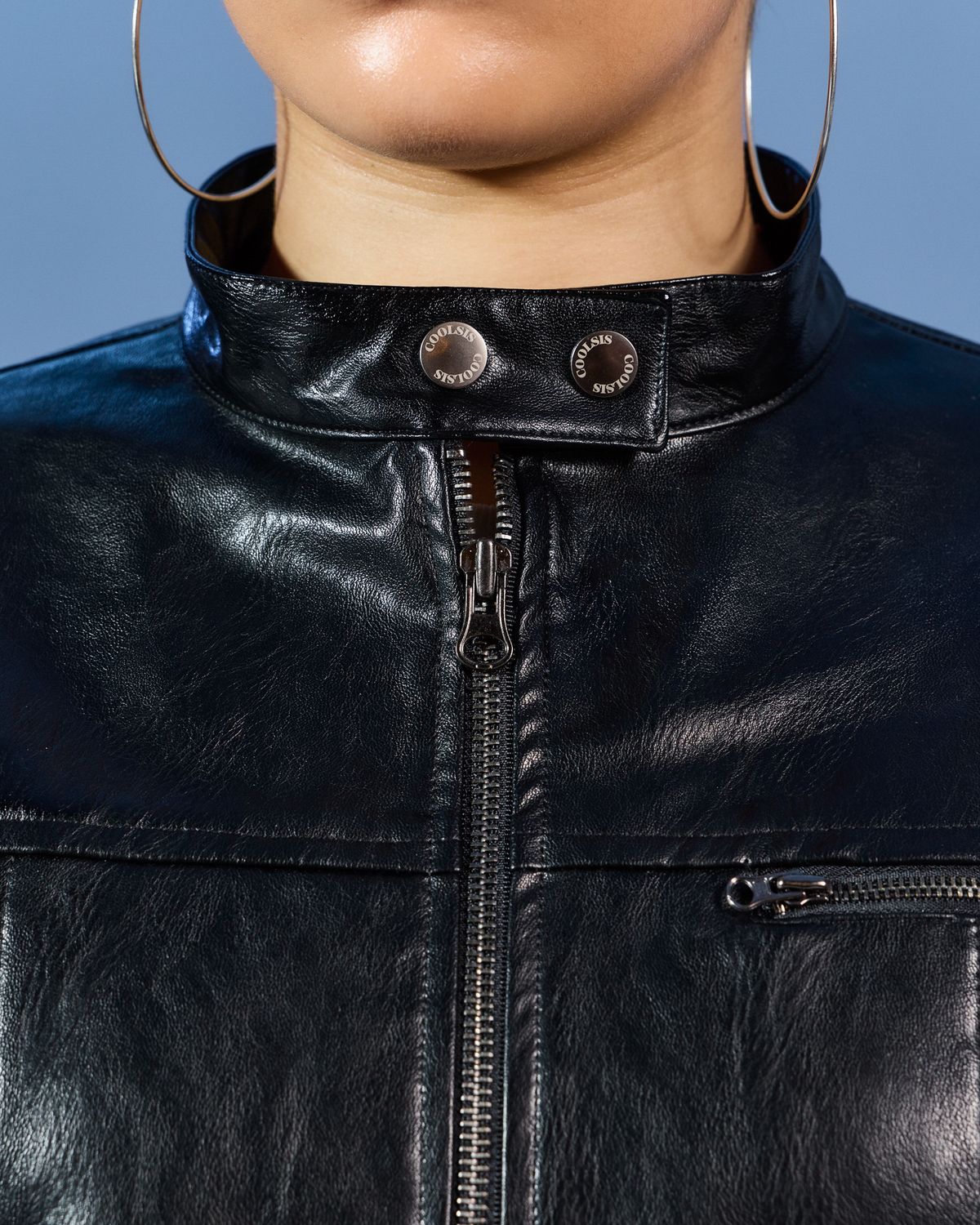 쿨시스(COOLSIS) CS SNAP LEATHER JACKET-029