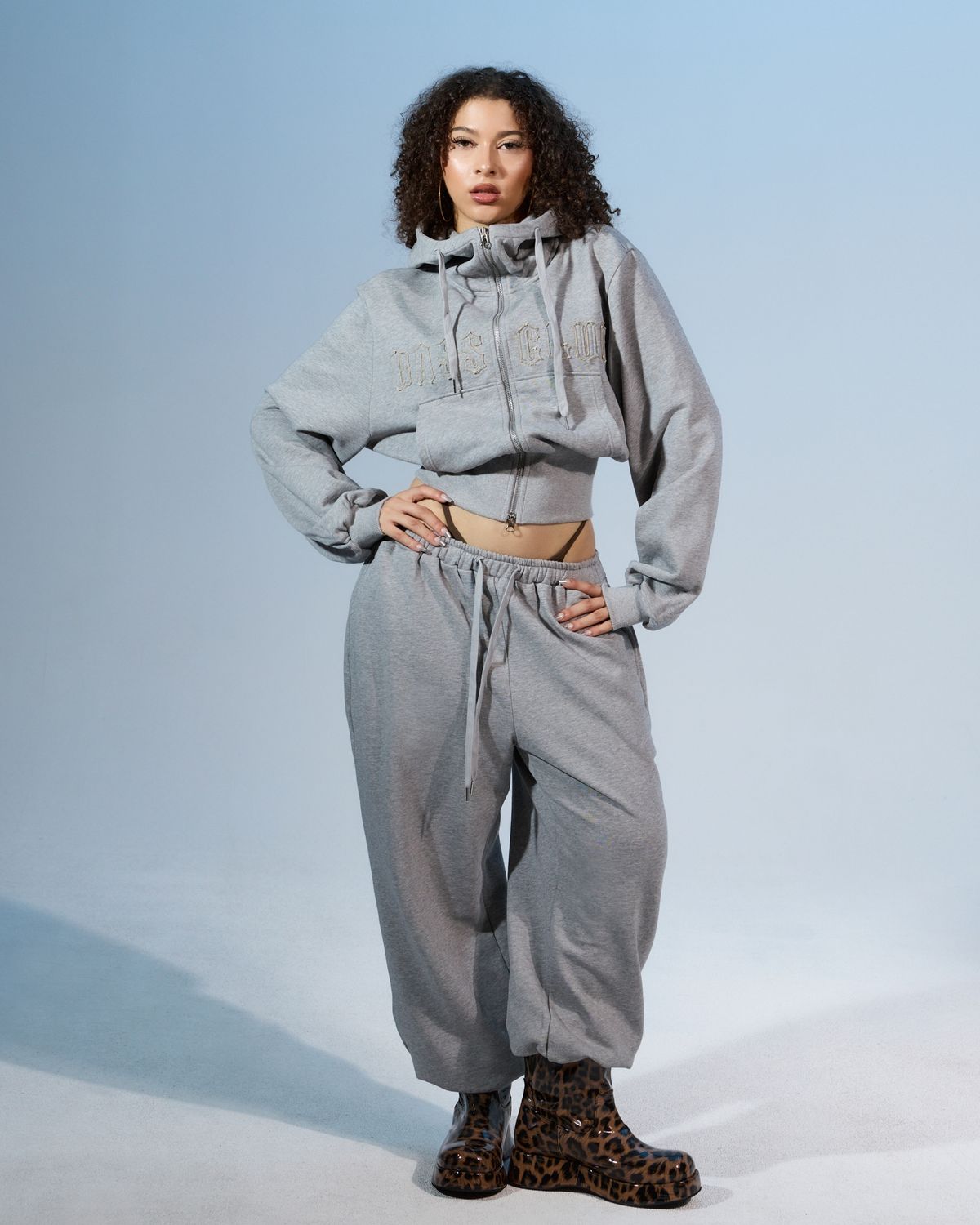 쿨시스(COOLSIS) CS BASSC HIGH-NECK HOODIE ZIP-031 (GRAY)
