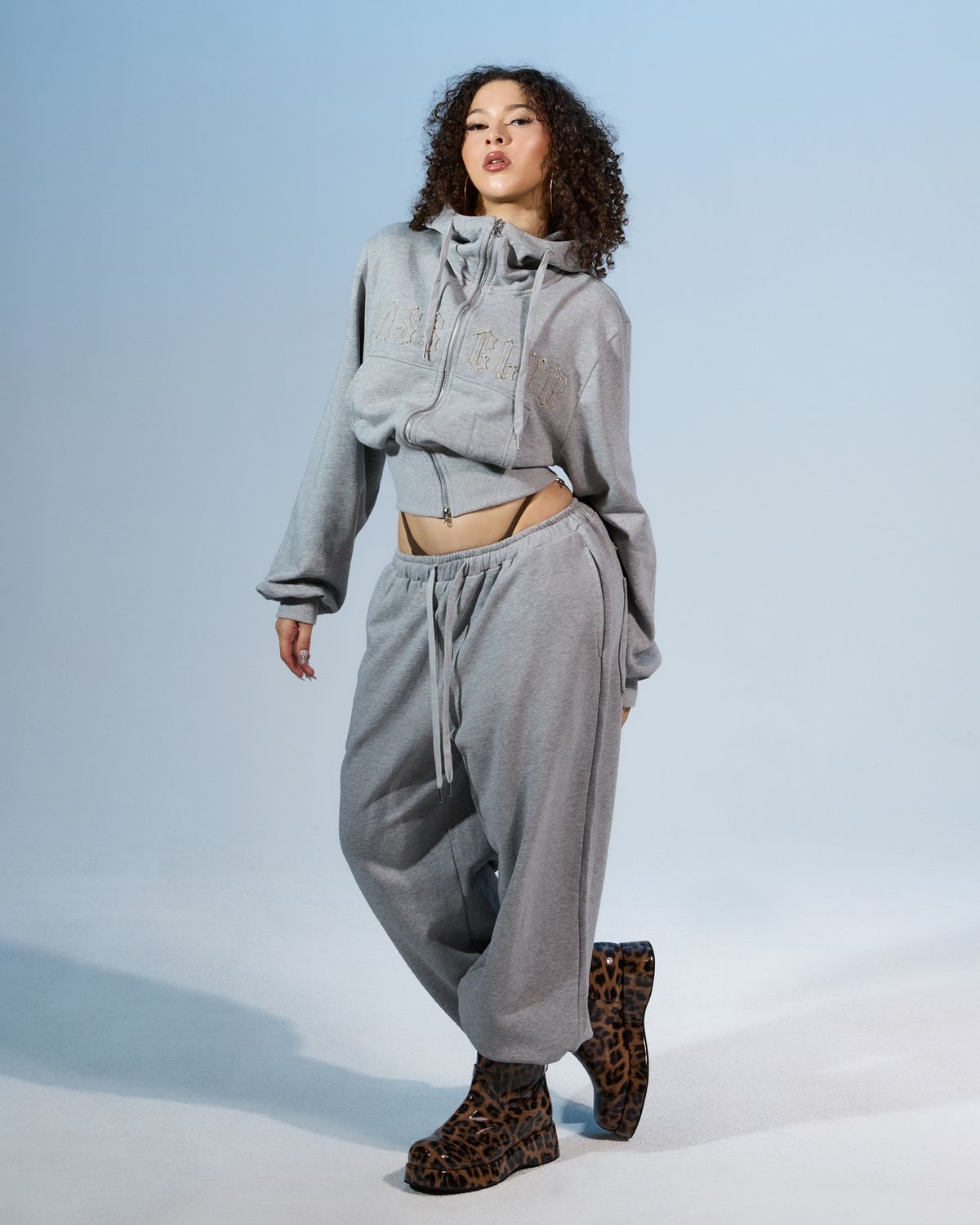 쿨시스(COOLSIS) CS BASSC HIGH-NECK HOODIE ZIP-031 (GRAY)
