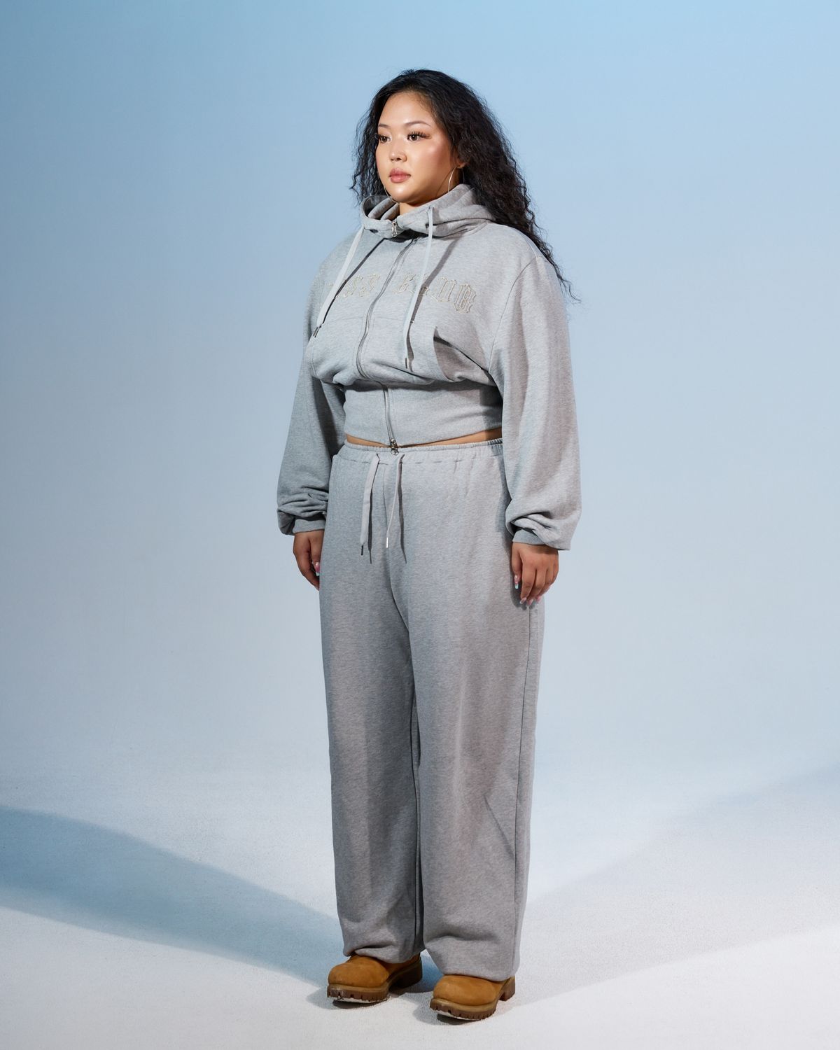 쿨시스(COOLSIS) CS BASSC HIGH-NECK HOODIE ZIP-031 (GRAY)