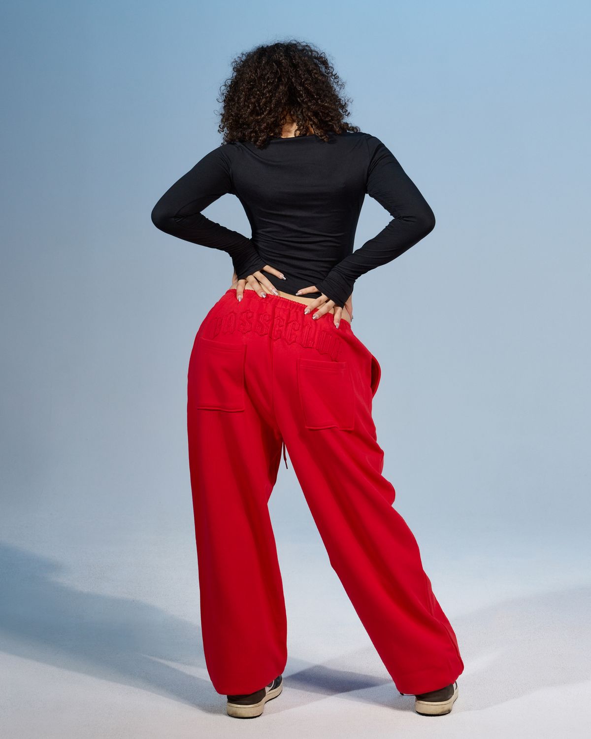 쿨시스(COOLSIS) CS BASSC WIDE JOGGER PANTS-076 (RED)