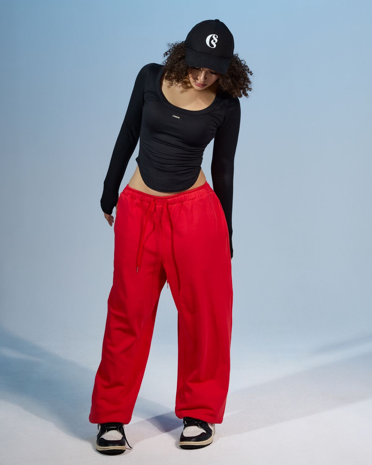 쿨시스(COOLSIS) CS BASSC WIDE JOGGER PANTS-076 (RED)
