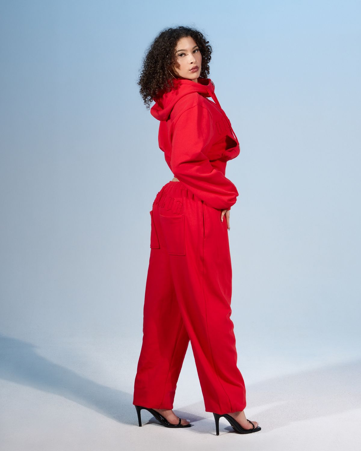 쿨시스(COOLSIS) CS BASSC WIDE JOGGER PANTS-076 (RED)