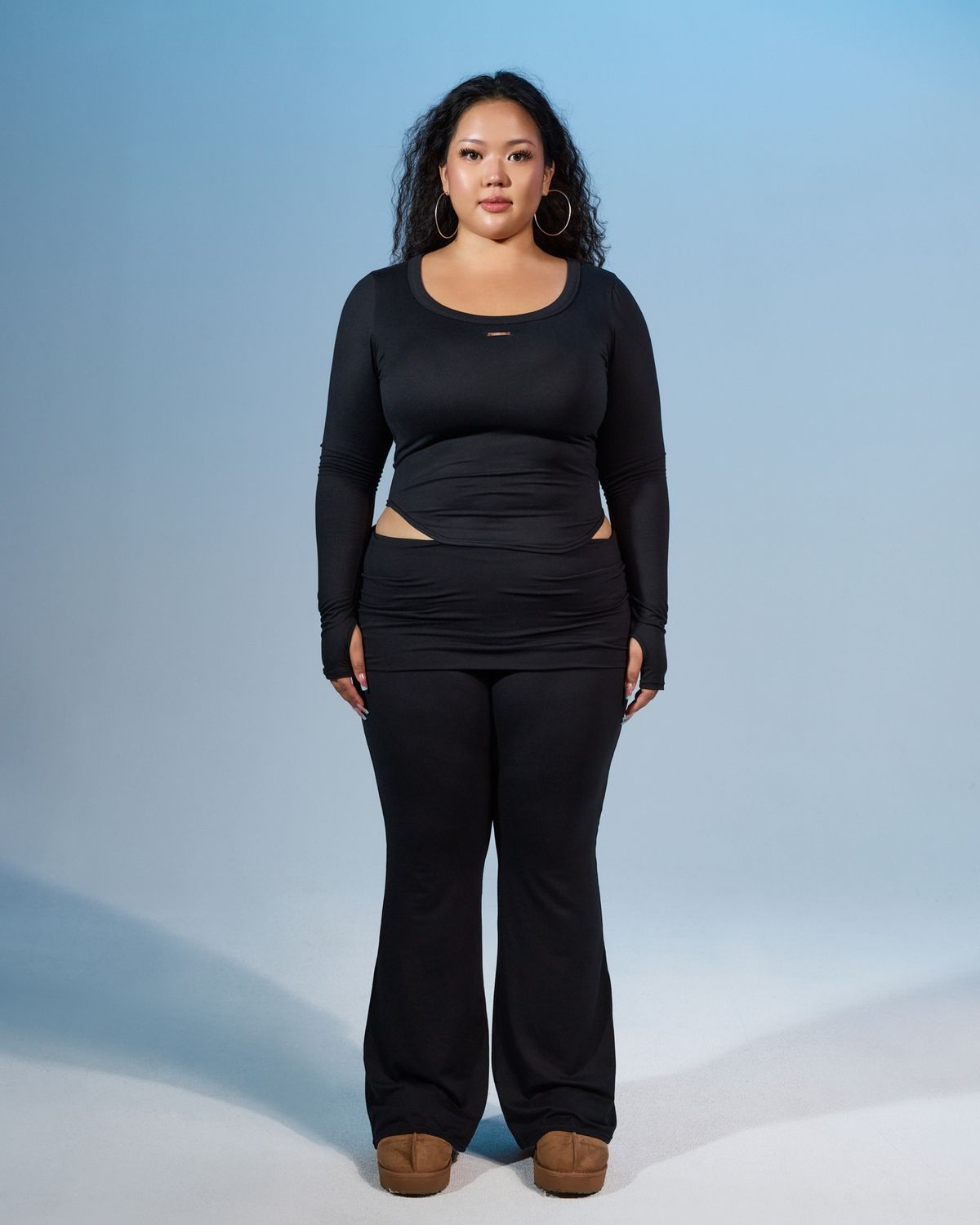 쿨시스(COOLSIS) CS +7℃ HEAT U-NECK TOP-076 (BLACK)