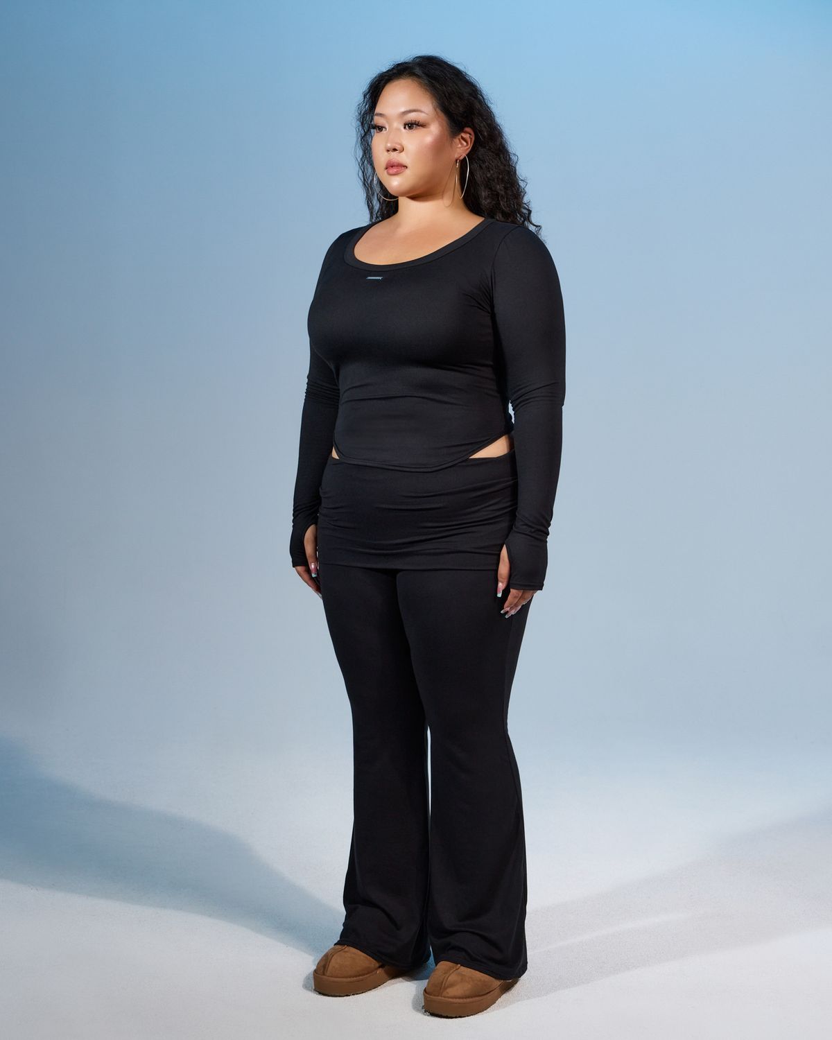 쿨시스(COOLSIS) CS +7℃ HEAT U-NECK TOP-076 (BLACK)