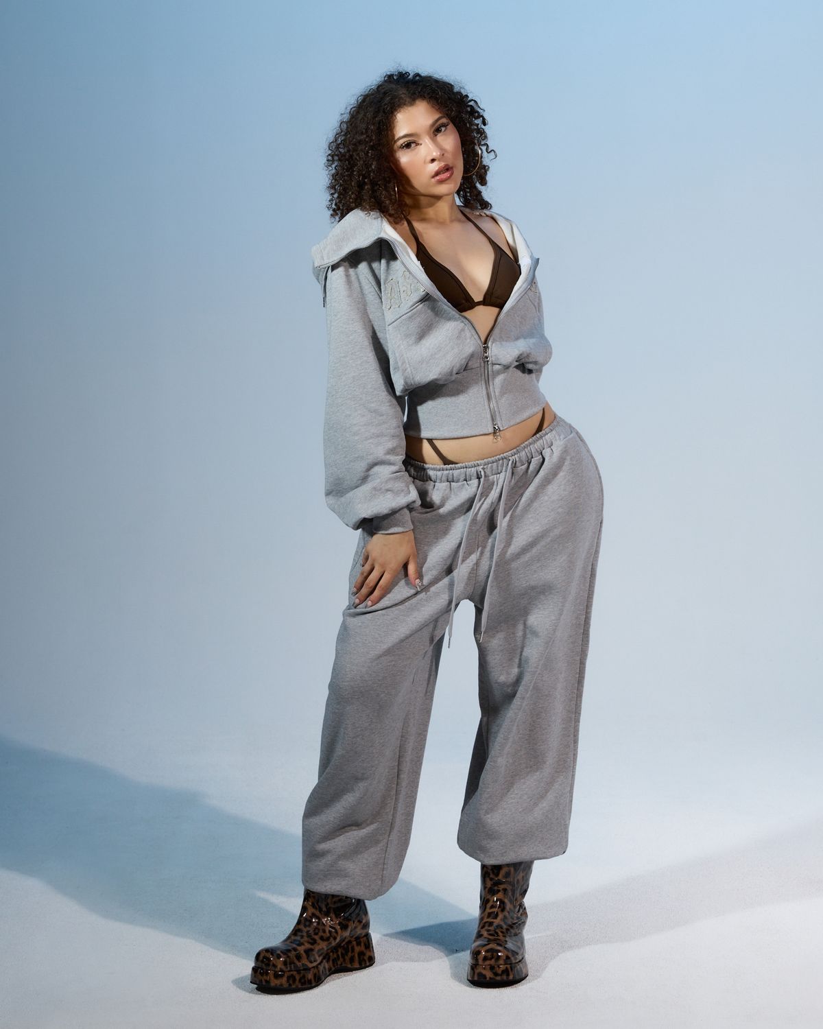 쿨시스(COOLSIS) CS BASSC WIDE JOGGER PANTS-076 (GRAY)