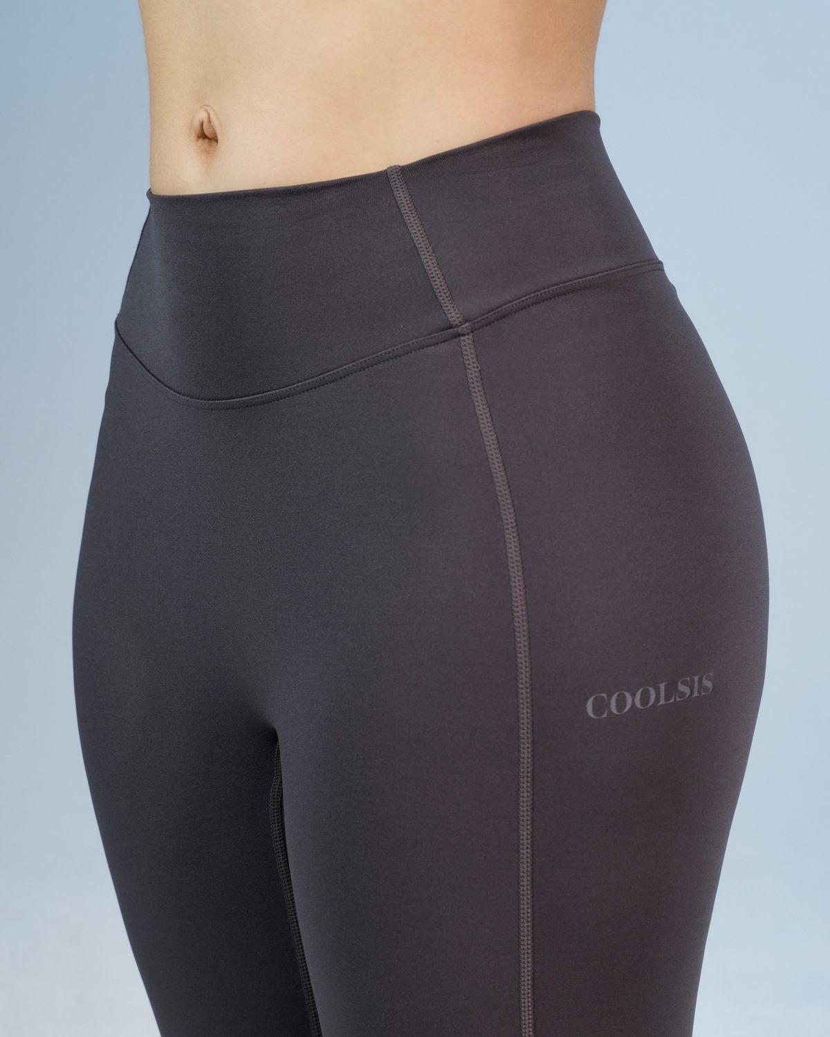 쿨시스(COOLSIS) CS CURVE SKINNY LEGGINGS (ASH BROWN)