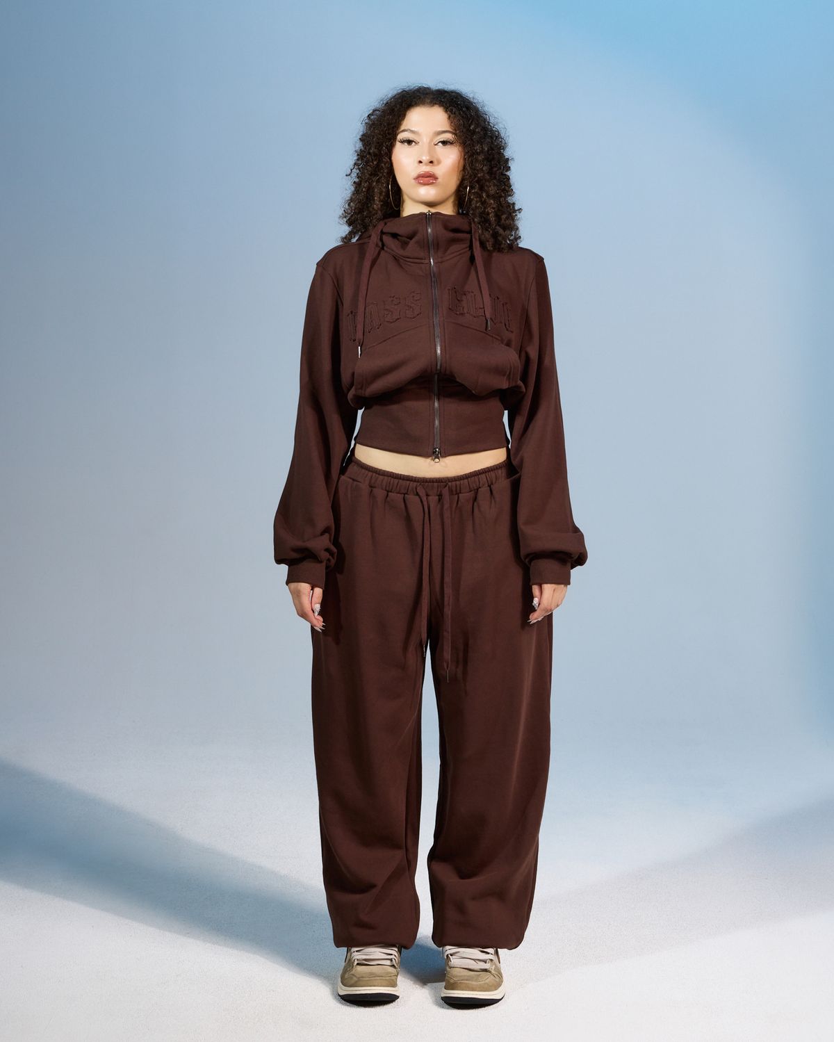 쿨시스(COOLSIS) CS BASSC WIDE JOGGER PANTS-076 (BROWN)