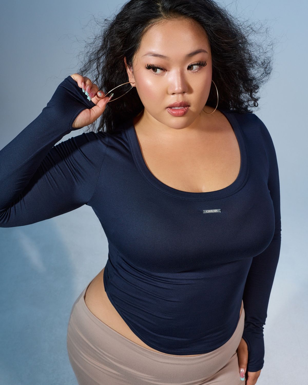 쿨시스(COOLSIS) CS +7℃ HEAT U-NECK TOP-076 (NAVY)