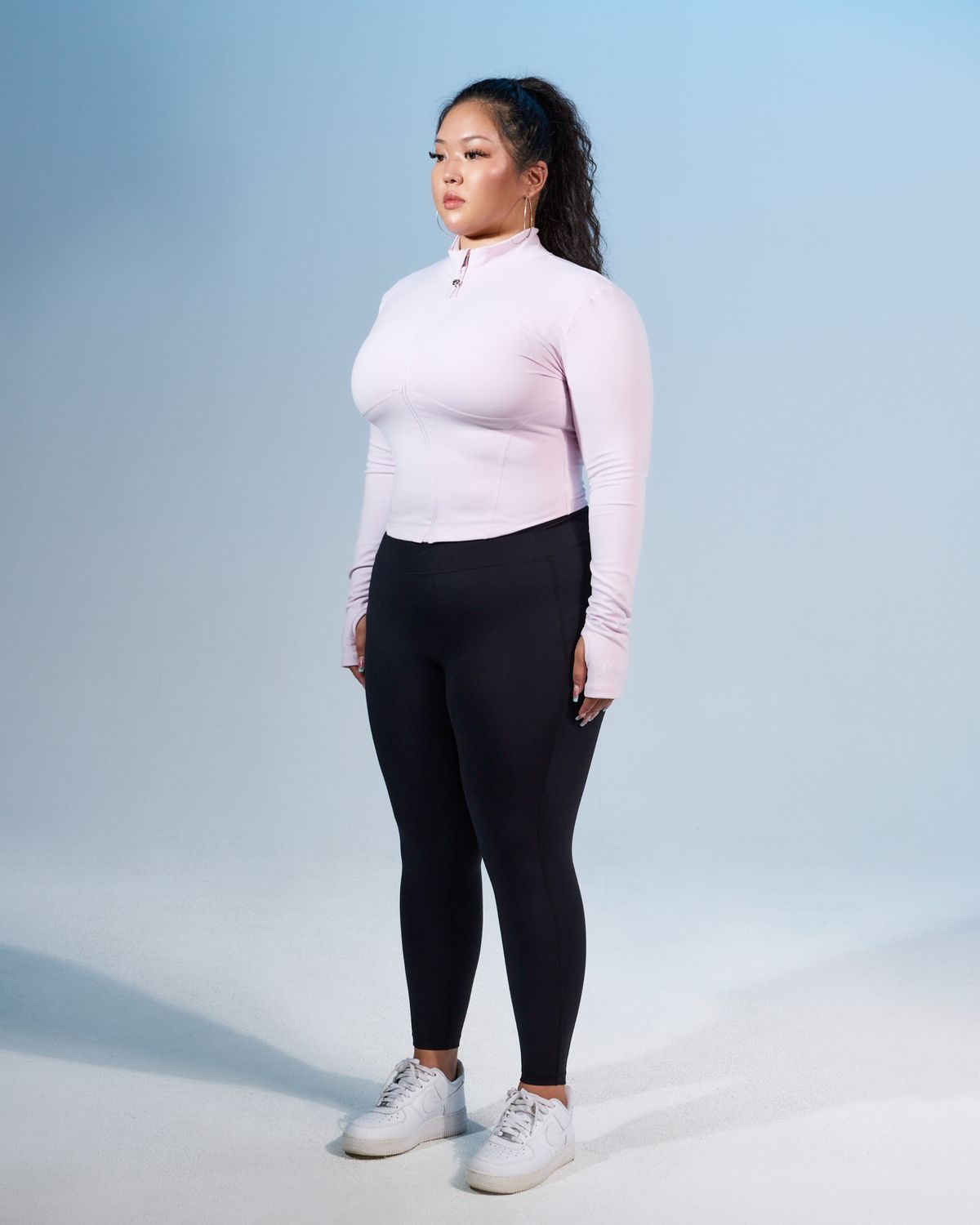 쿨시스(COOLSIS) CS CURVE SKINNY LEGGINGS (BLACK)
