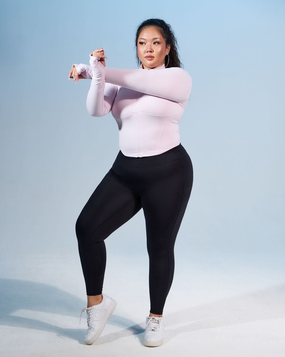 쿨시스(COOLSIS) CS CURVE SKINNY LEGGINGS (BLACK)