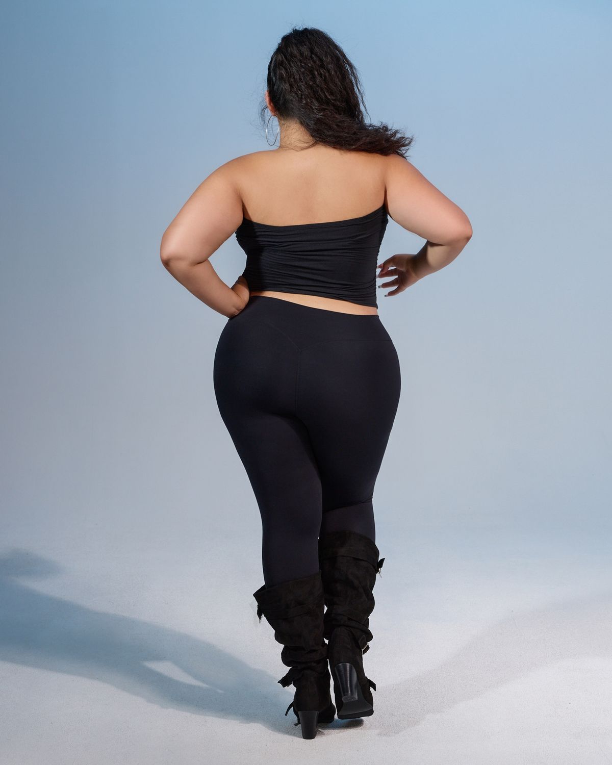 쿨시스(COOLSIS) CS CURVE SKINNY LEGGINGS (BLACK)