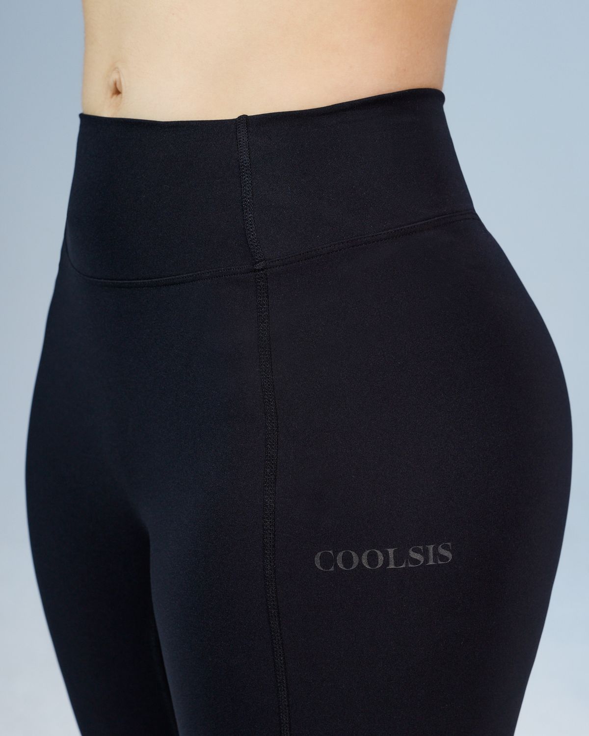 쿨시스(COOLSIS) CS CURVE SKINNY LEGGINGS (BLACK)
