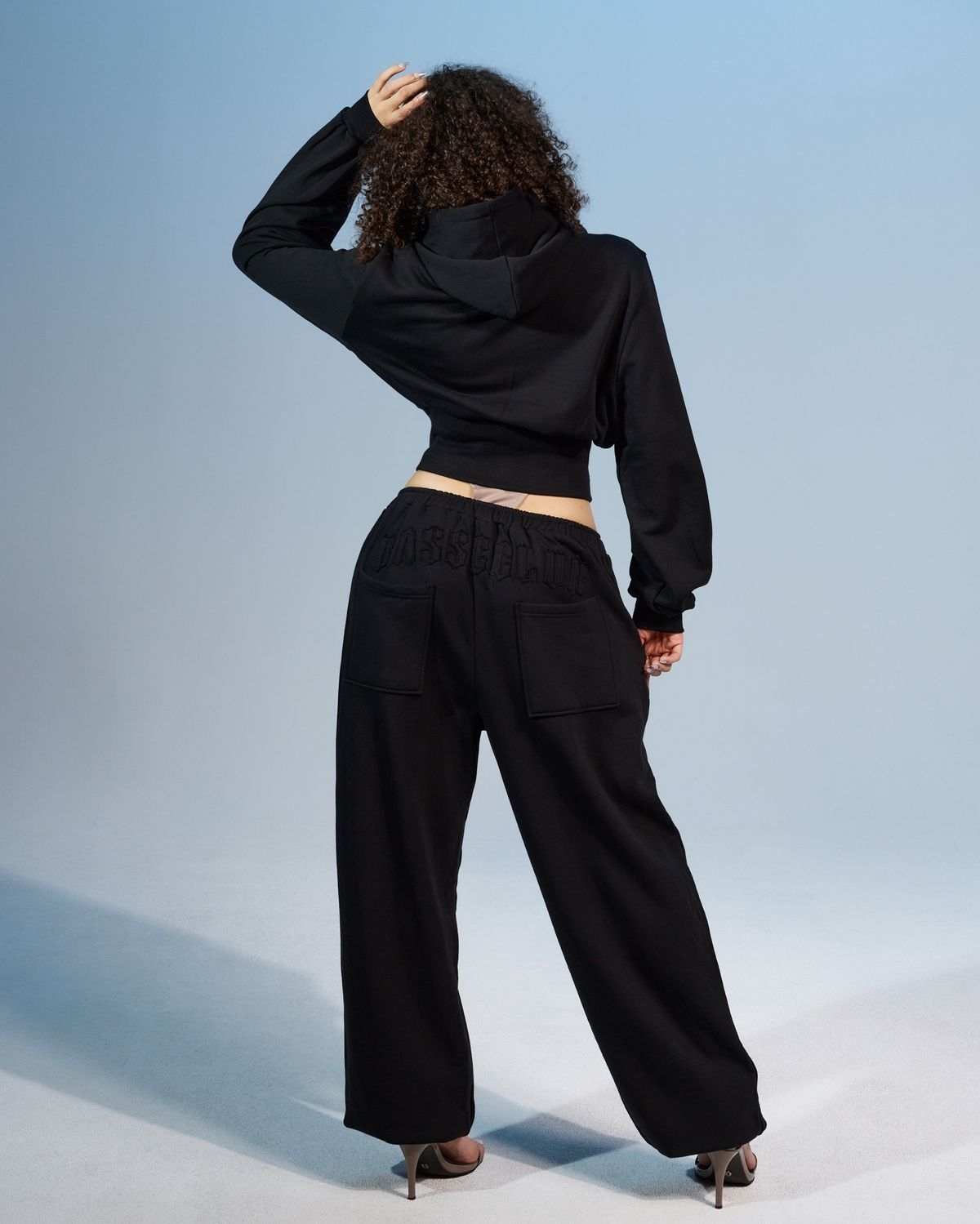 쿨시스(COOLSIS) CS BASSC WIDE JOGGER PANTS-076 (BLACK)