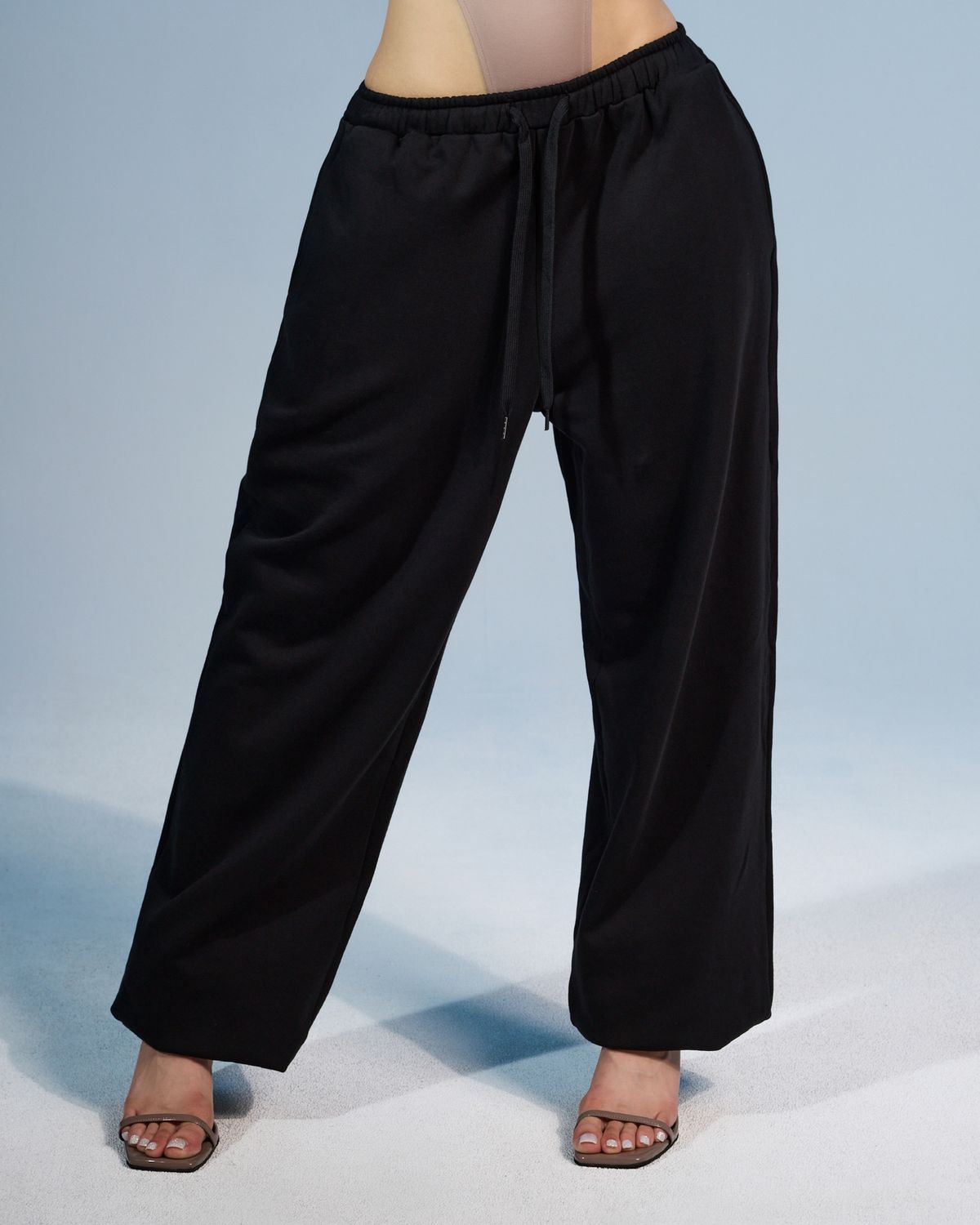 쿨시스(COOLSIS) CS BASSC WIDE JOGGER PANTS-076 (BLACK)
