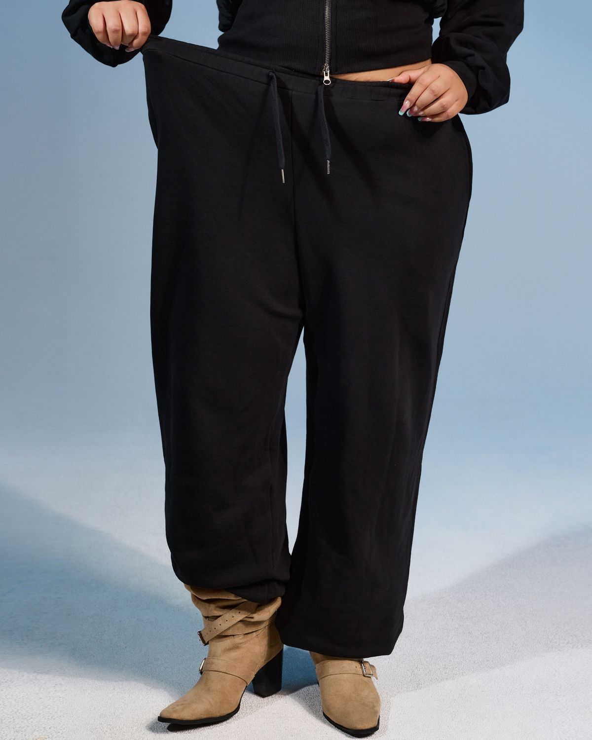 쿨시스(COOLSIS) CS BASSC WIDE JOGGER PANTS-076 (BLACK)