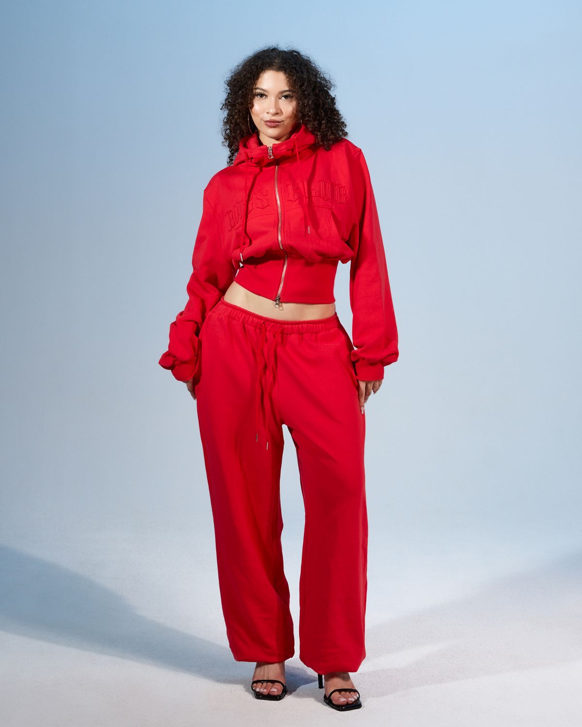 쿨시스(COOLSIS) CS BASSC HIGH-NECK HOODIE ZIP-031 (RED)