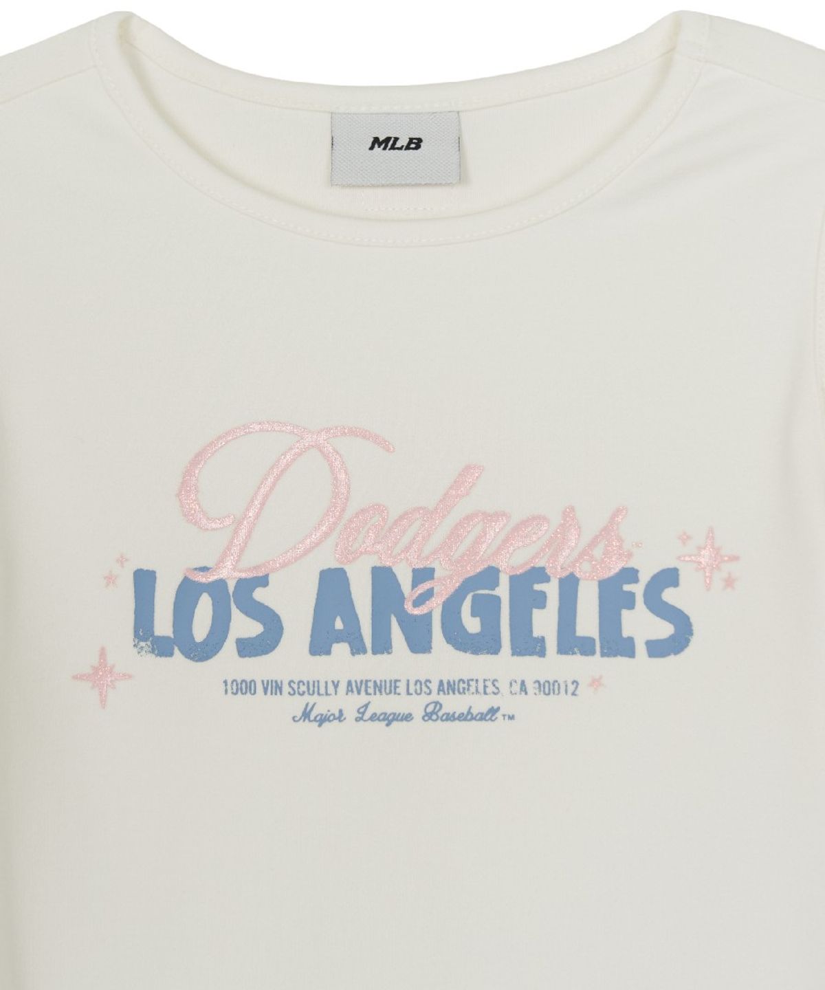 엠엘비 키즈(MLB KIDS) 스포티브 걸즈 트임 티셔츠 LA (White)